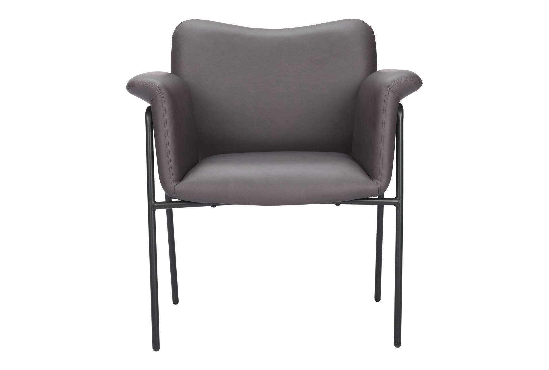 heritage brown faux leather & steel accent chair with arms 11 heritage brown faux leather & steel accent chair with arms