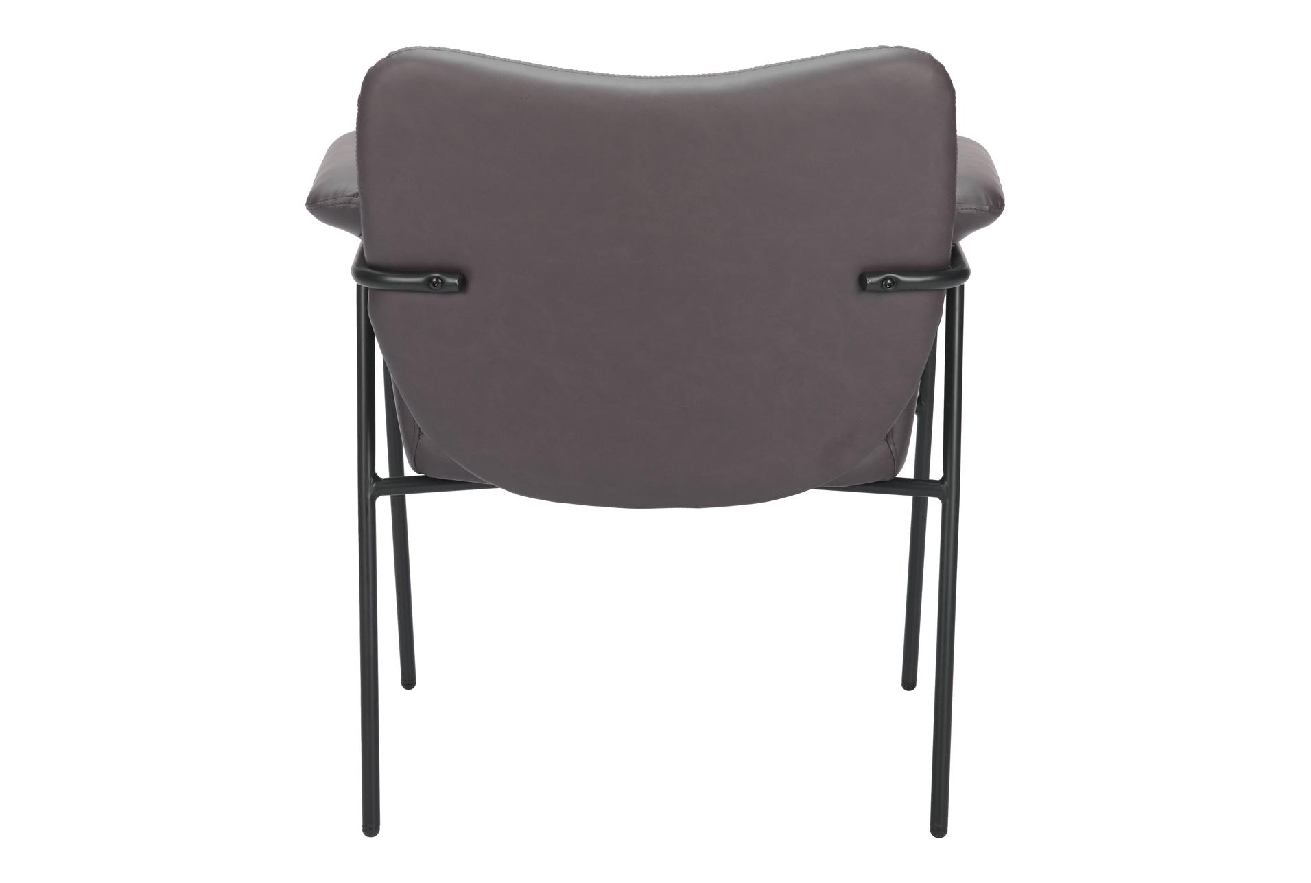 heritage brown faux leather & steel accent chair with arms 12 heritage brown faux leather & steel accent chair with arms