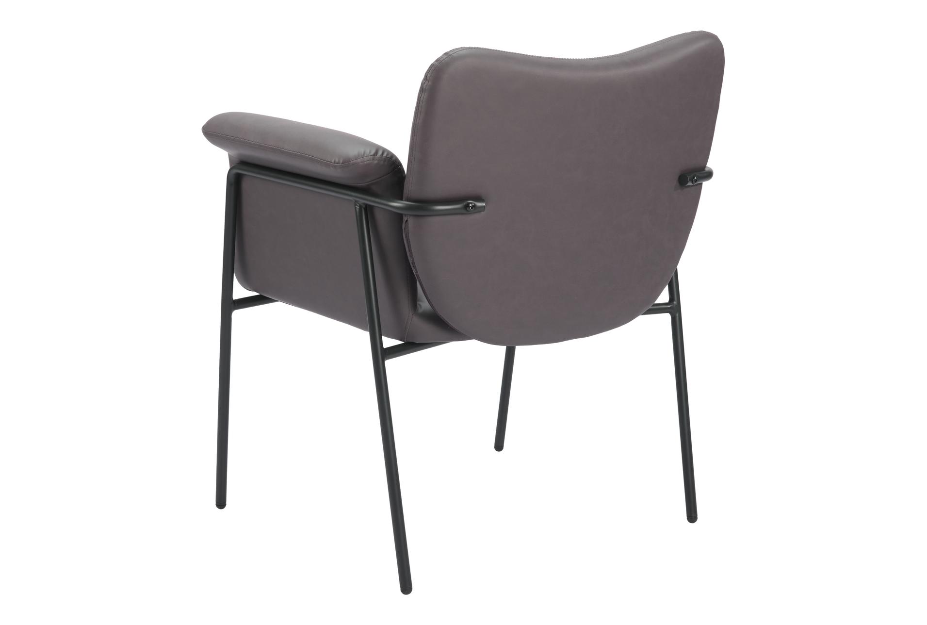 heritage brown faux leather & steel accent chair with arms 13 heritage brown faux leather & steel accent chair with arms