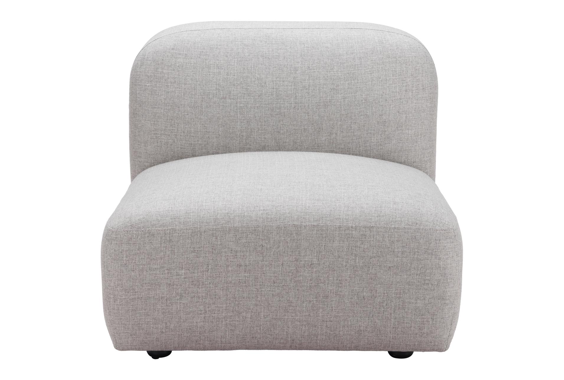 biak grey performance fabric modular armless chair | curved 12 biak grey performance fabric modular armless chair | curved