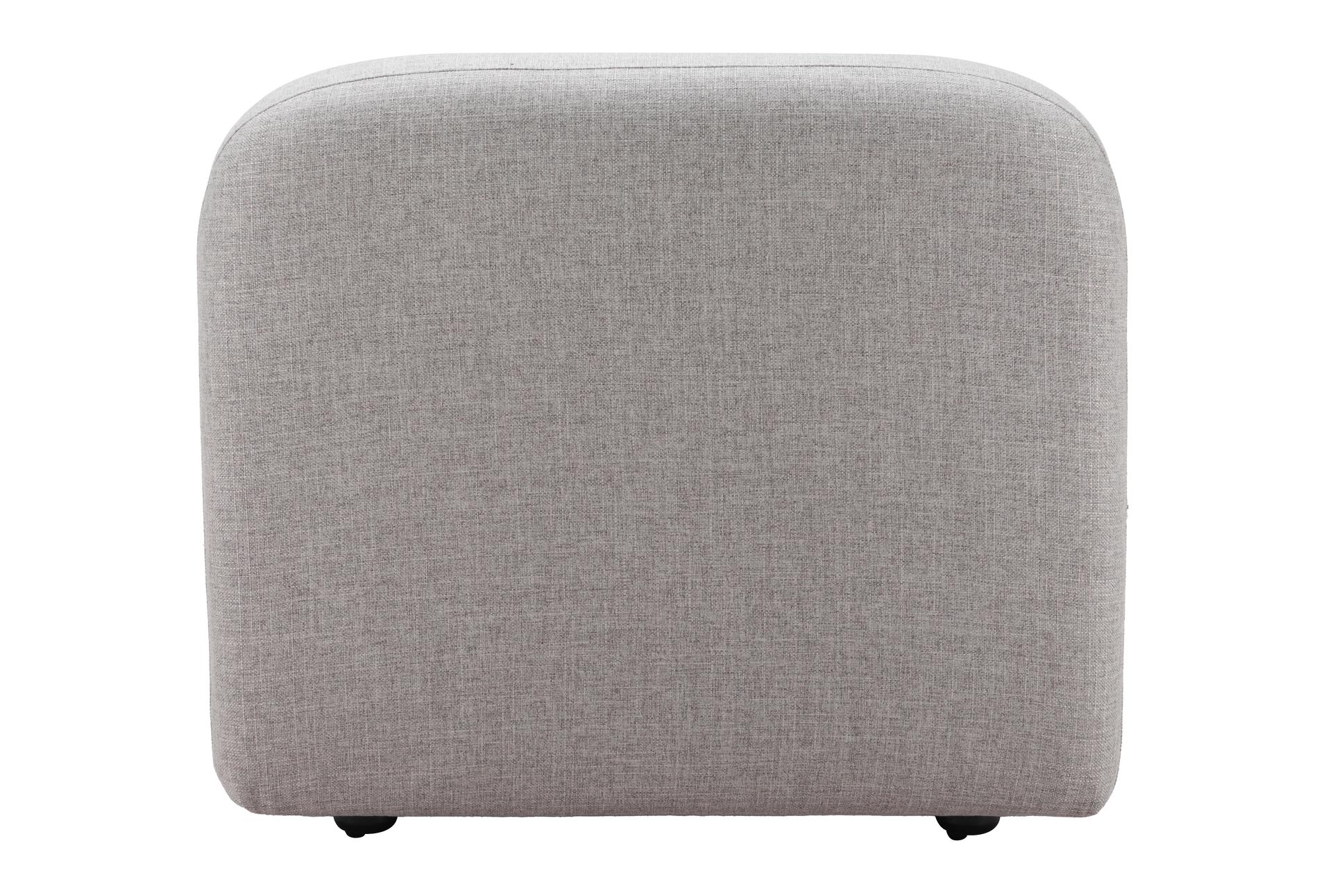 biak grey performance fabric modular armless chair | curved 13 biak grey performance fabric modular armless chair | curved