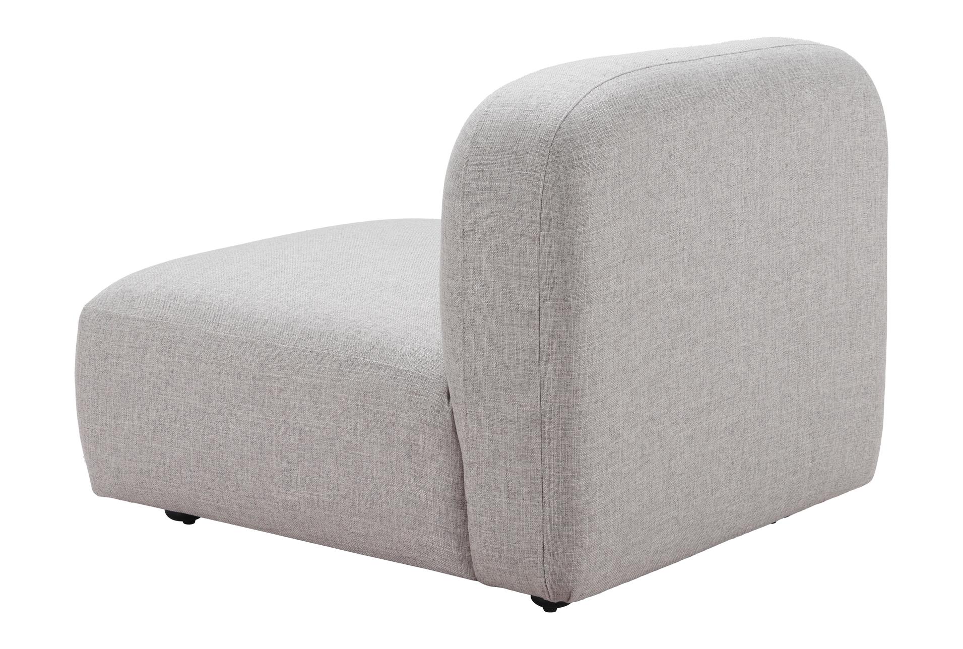 biak grey performance fabric modular armless chair | curved 14 biak grey performance fabric modular armless chair | curved