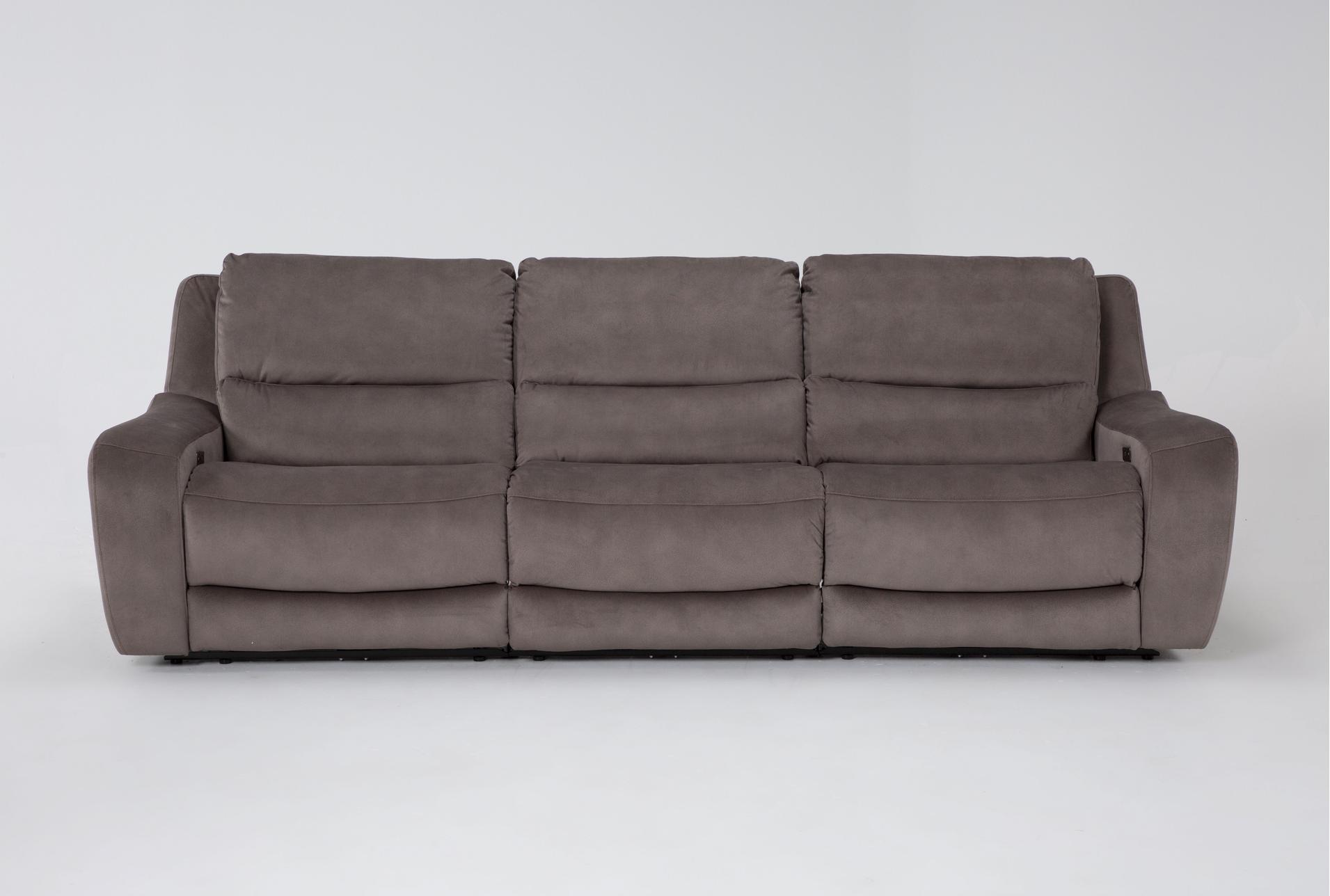 ryder grey fabric 114" 3 piece power triple reclining modular sofa | usb 1 ryder grey fabric 114" 3 piece power triple reclining modular sofa | usb
