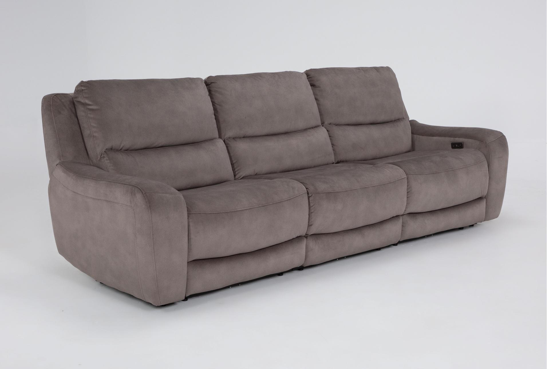 ryder grey fabric 114" 3 piece power triple reclining modular sofa | usb 12 ryder grey fabric 114" 3 piece power triple reclining modular sofa | usb