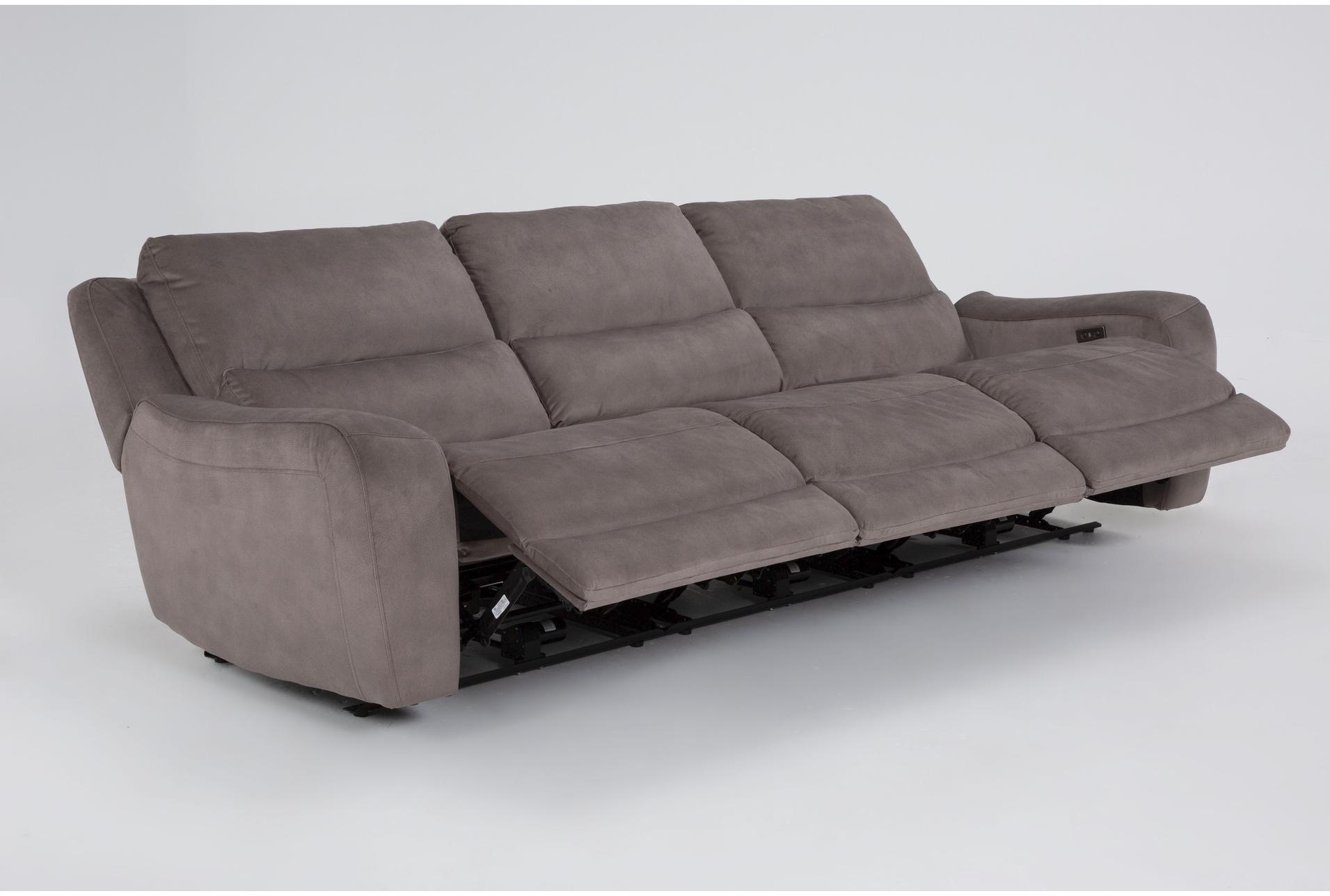 ryder grey fabric 114" 3 piece power triple reclining modular sofa | usb 13 ryder grey fabric 114" 3 piece power triple reclining modular sofa | usb