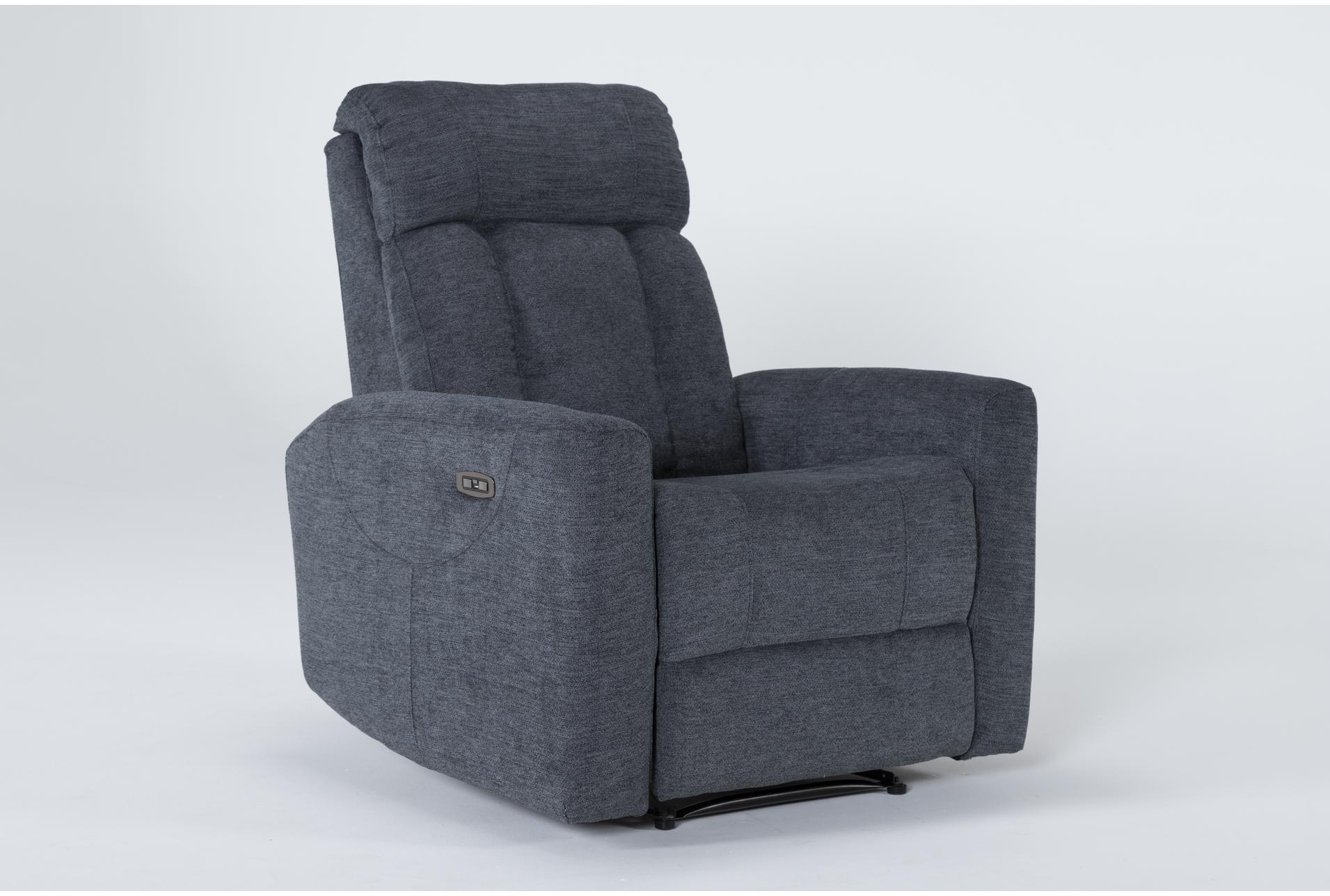 halo ii blue power wallaway recliner with power headrest & usb | wall hugger 10 halo ii blue power wallaway recliner with power headrest & usb | wall hugger