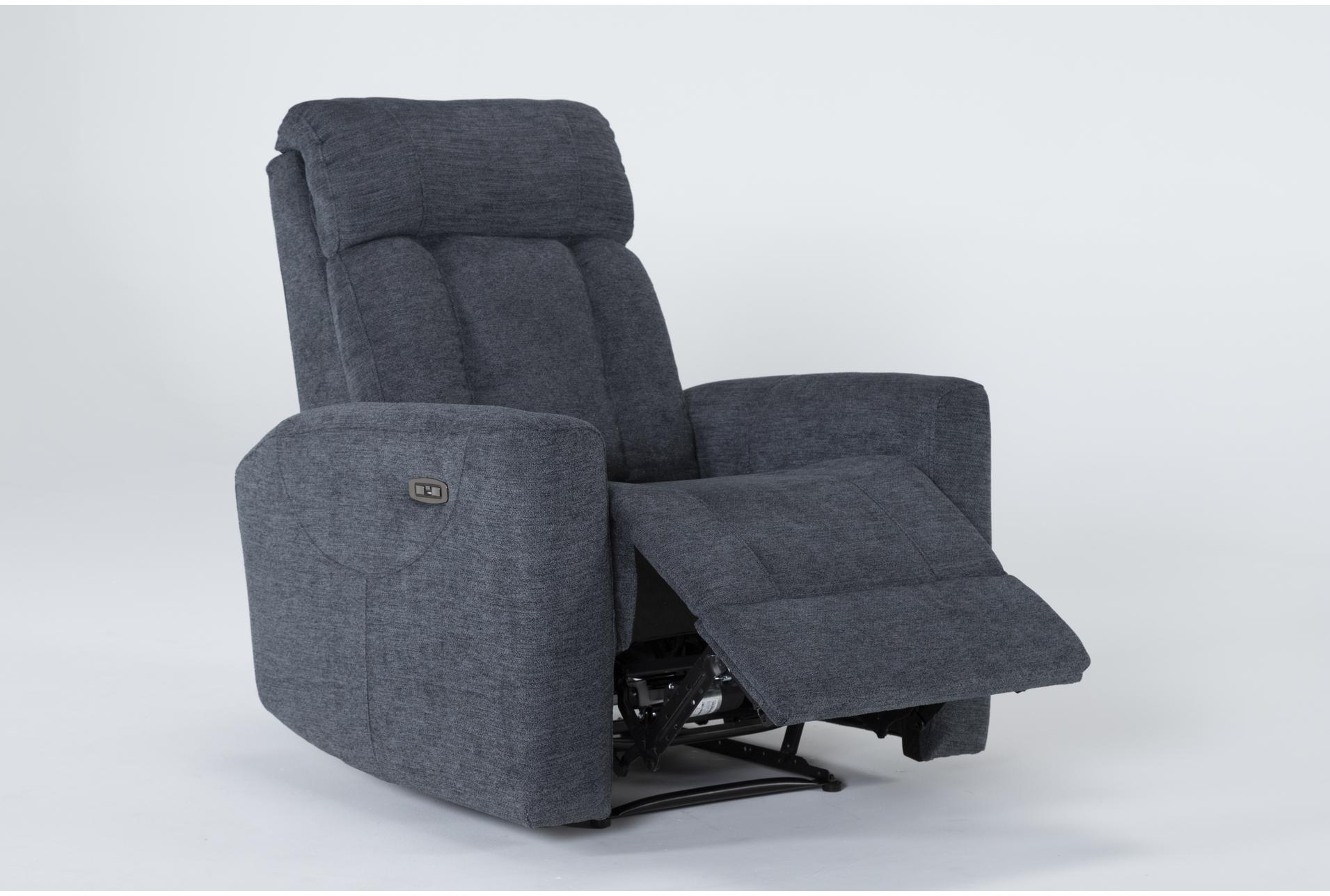 halo ii blue power wallaway recliner with power headrest & usb | wall hugger 11 halo ii blue power wallaway recliner with power headrest & usb | wall hugger