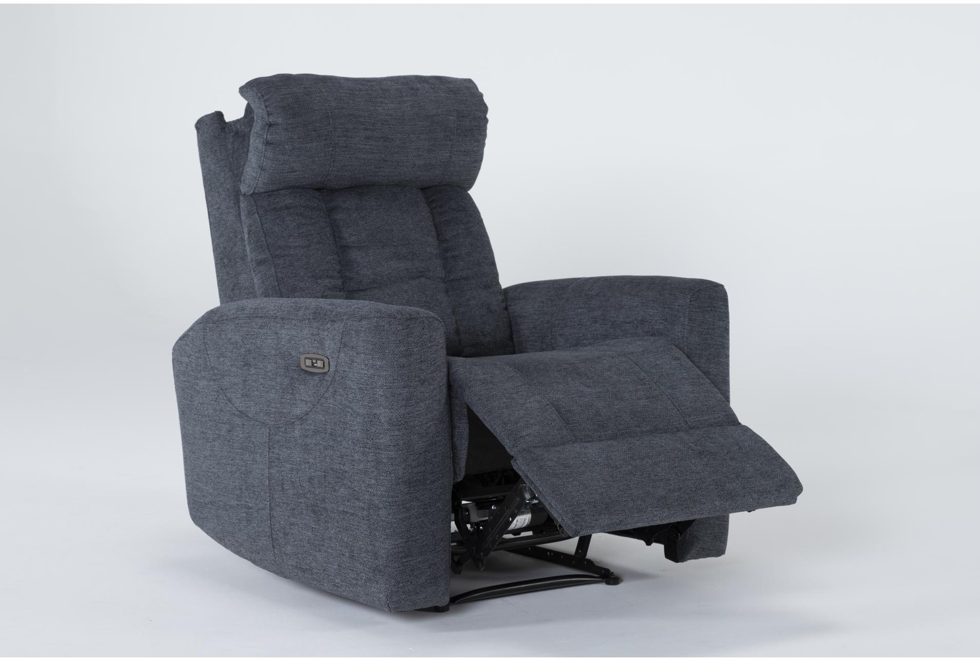 halo ii blue power wallaway recliner with power headrest & usb | wall hugger 12 halo ii blue power wallaway recliner with power headrest & usb | wall hugger