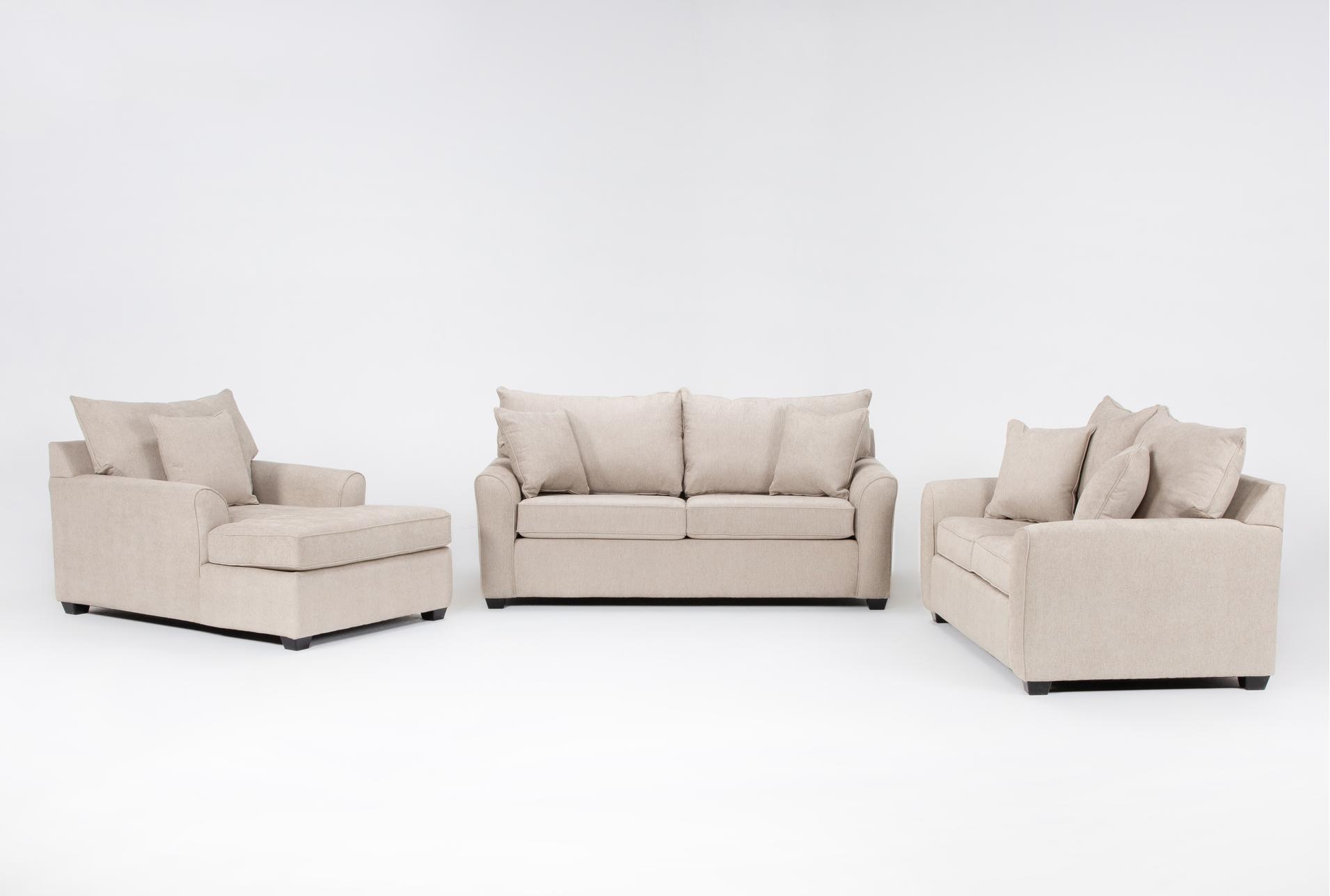 jaylen ii sand beige fabric 3 piece 78" sofa loveseat & chaise set 1 jaylen ii sand beige fabric 3 piece 78" sofa loveseat & chaise set