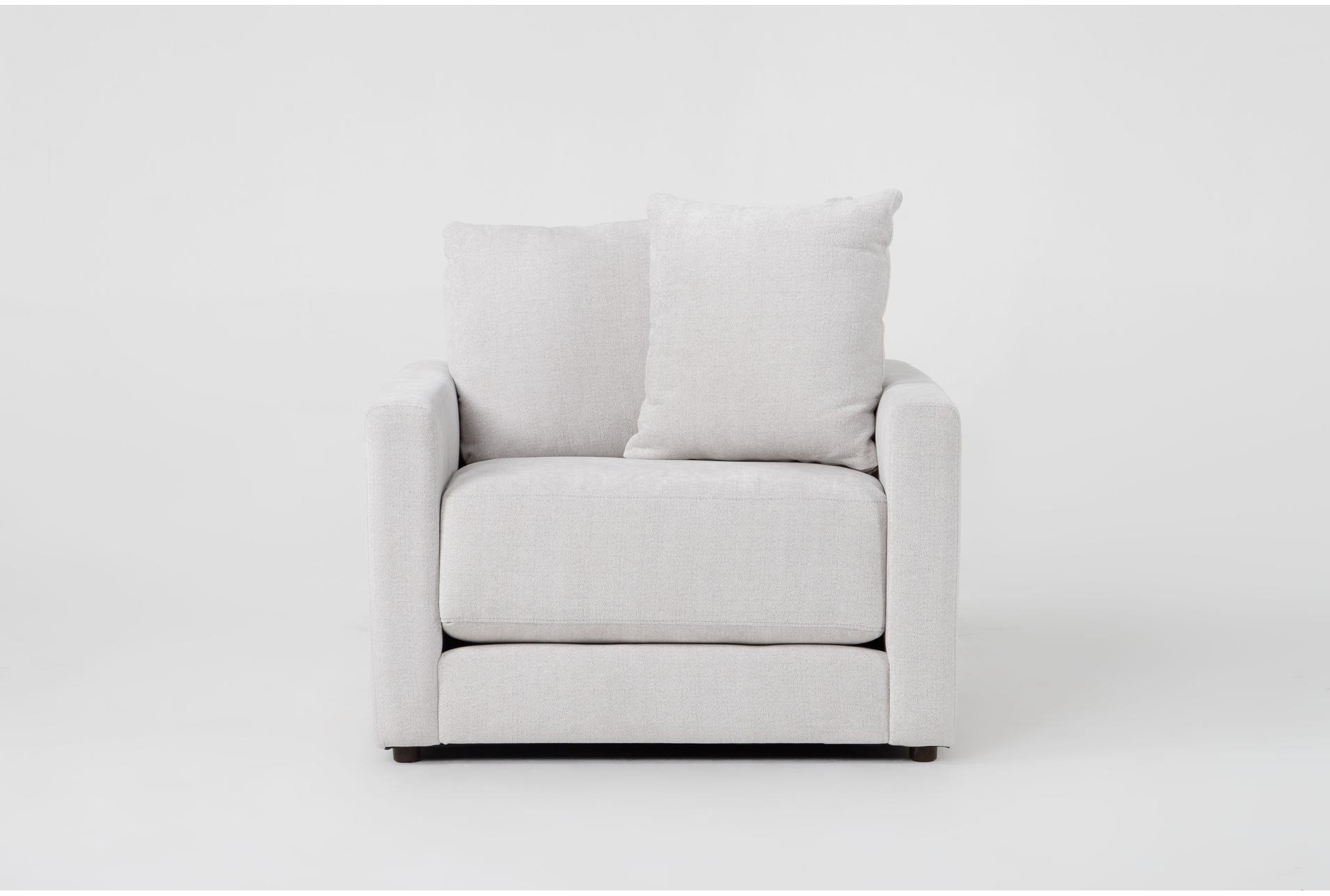 alicia greige chenille 40" chair