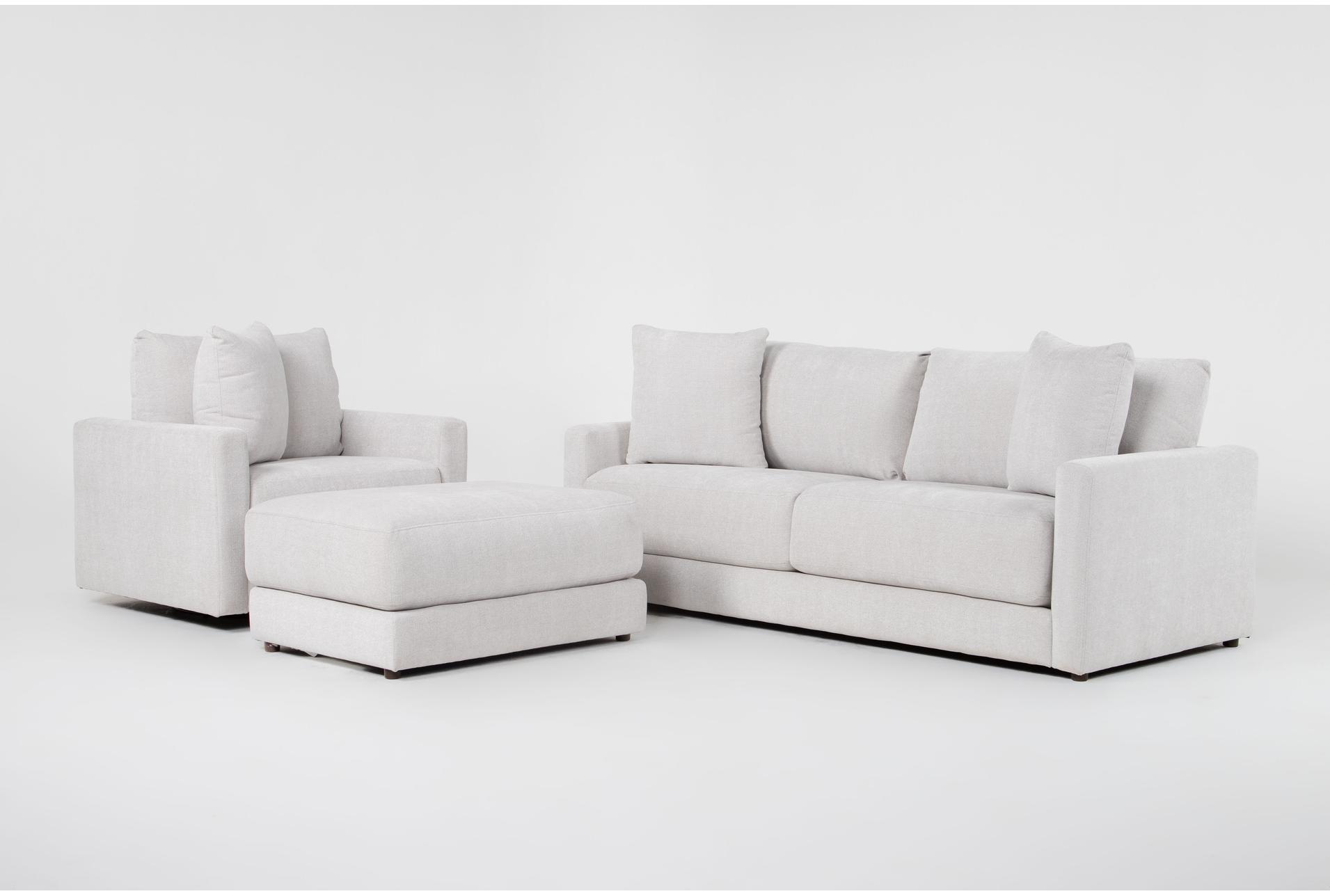 alicia greige chenille 3 piece 90" sofa|swivel chair|ottoman set 1 alicia greige chenille 3 piece 90" sofa|swivel chair|ottoman set