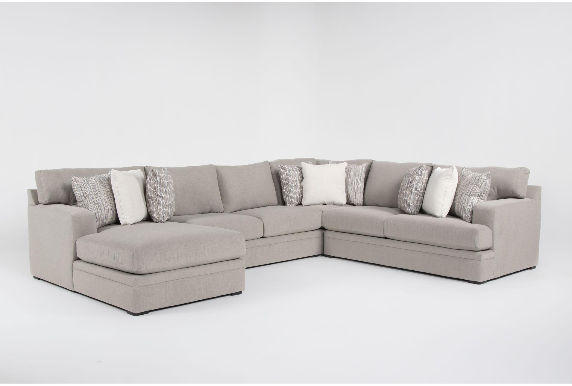 anacapa cement grey 141" 4 piece sectional with left arm facing chaise 1 anacapa cement grey 141" 4 piece sectional with left arm facing chaise