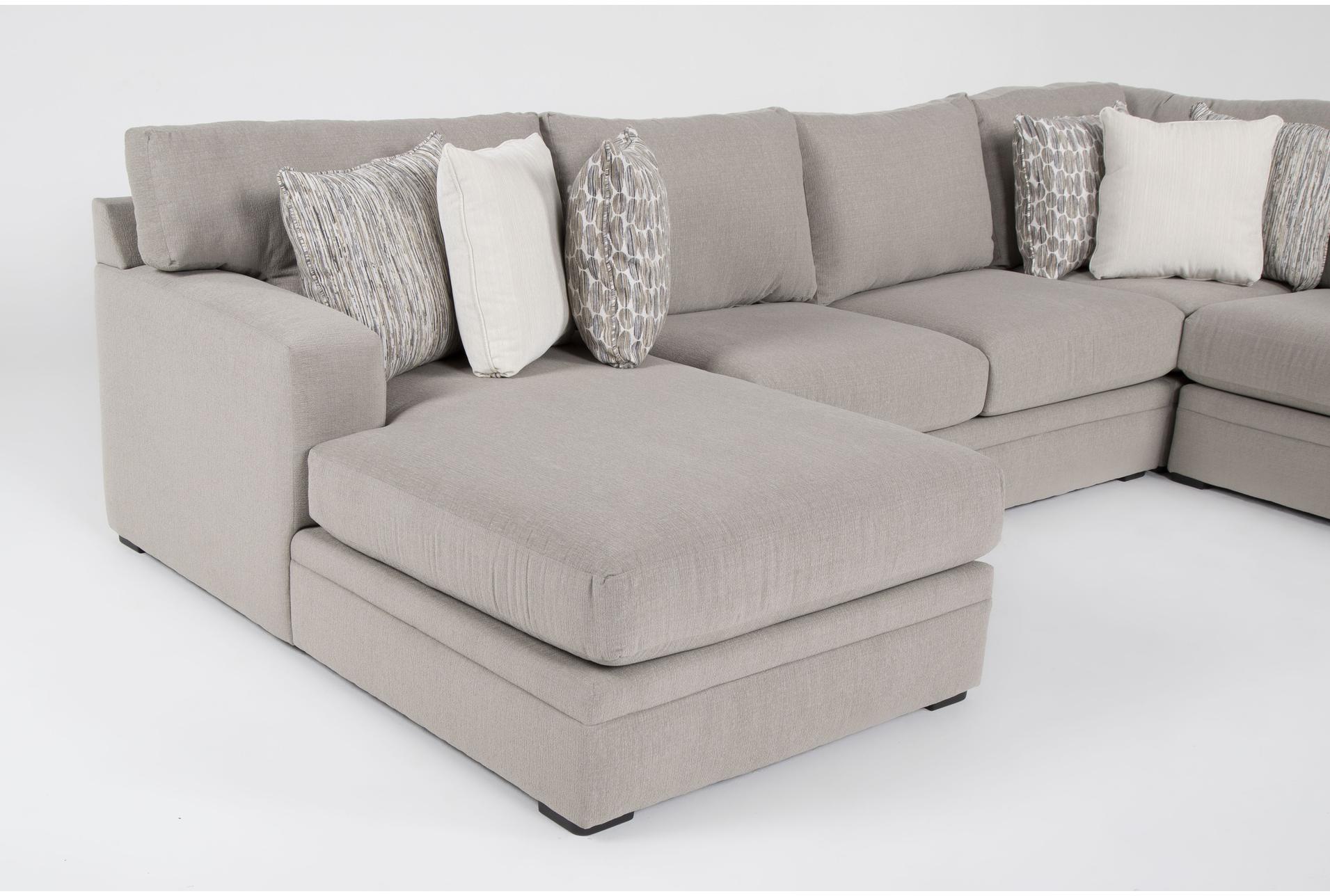 anacapa cement grey 141" 4 piece sectional with left arm facing chaise 8 anacapa cement grey 141" 4 piece sectional with left arm facing chaise