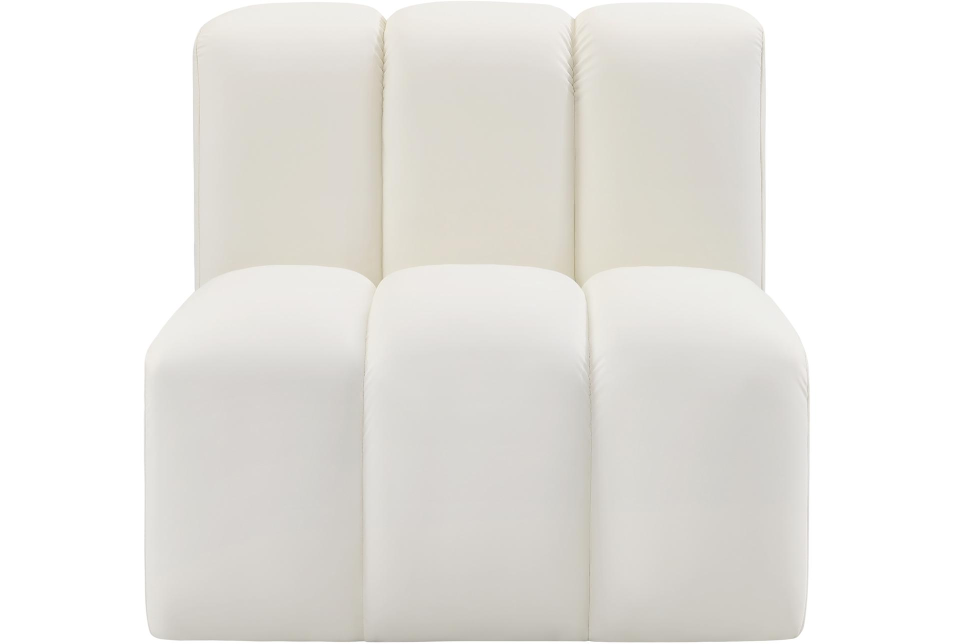 arc cream white vegan leather straight chair | fabric | armless | modular 11 arc cream white vegan leather straight chair | fabric | armless | modular