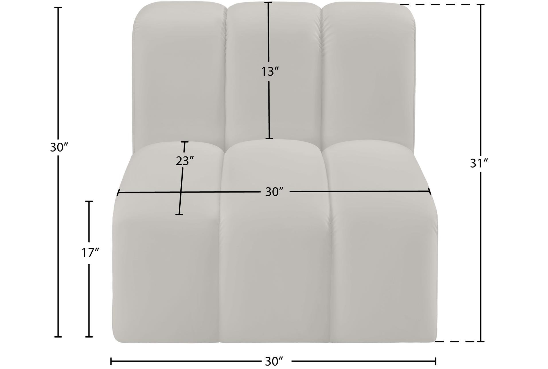 arc cream white vegan leather straight chair | fabric | armless | modular 16 arc cream white vegan leather straight chair | fabric | armless | modular
