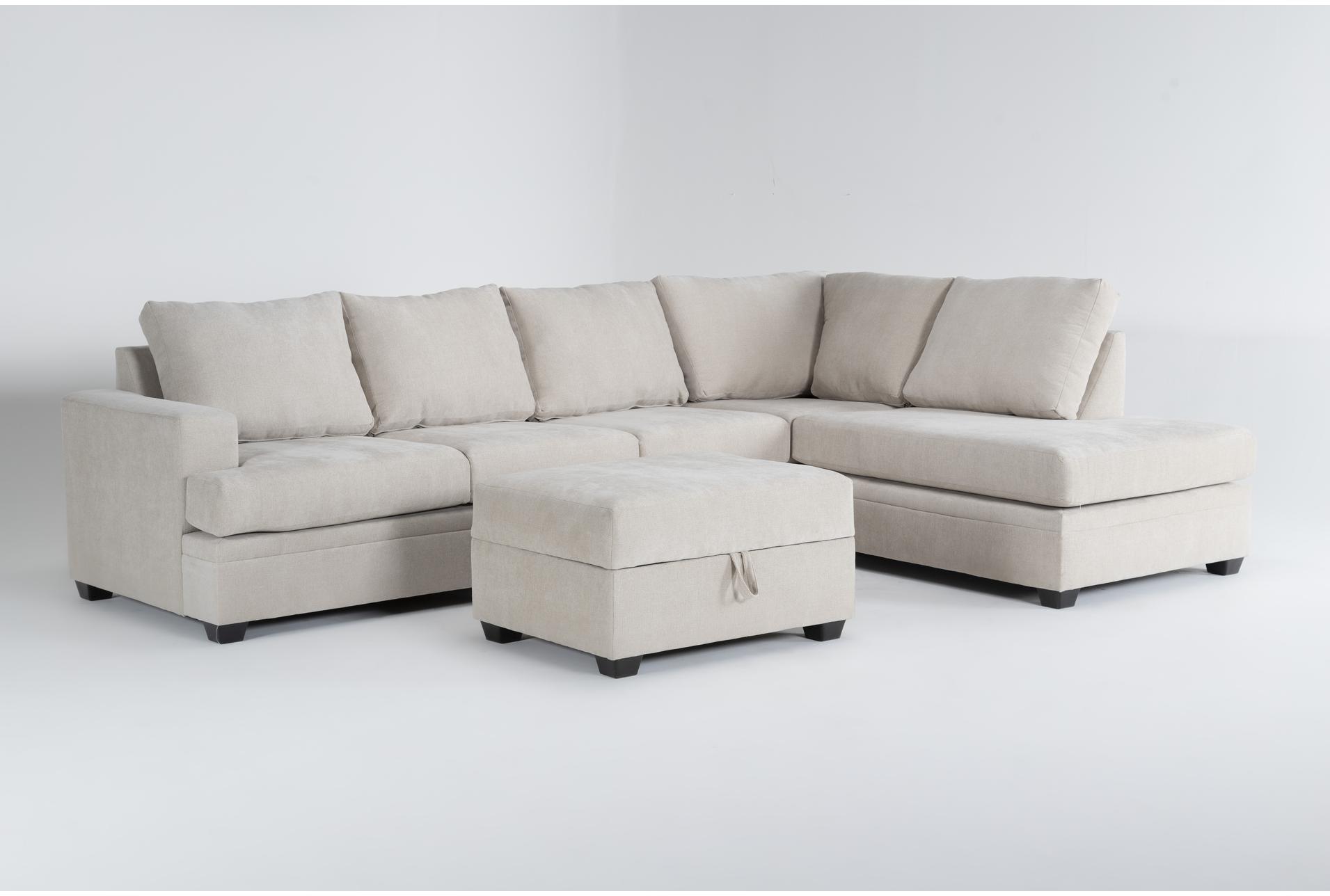 bonaterra sand beige fabric 127" 2 piece l-shaped sectional with left arm facing queen memory foam sleeper sofa bedright arm facing corner chaise & storage ottoman 1 bonaterra sand beige fabric 127" 2 piece l-shaped sectional with left arm facing queen memory foam sleeper sofa bedright arm facing corner chaise & storage ottoman