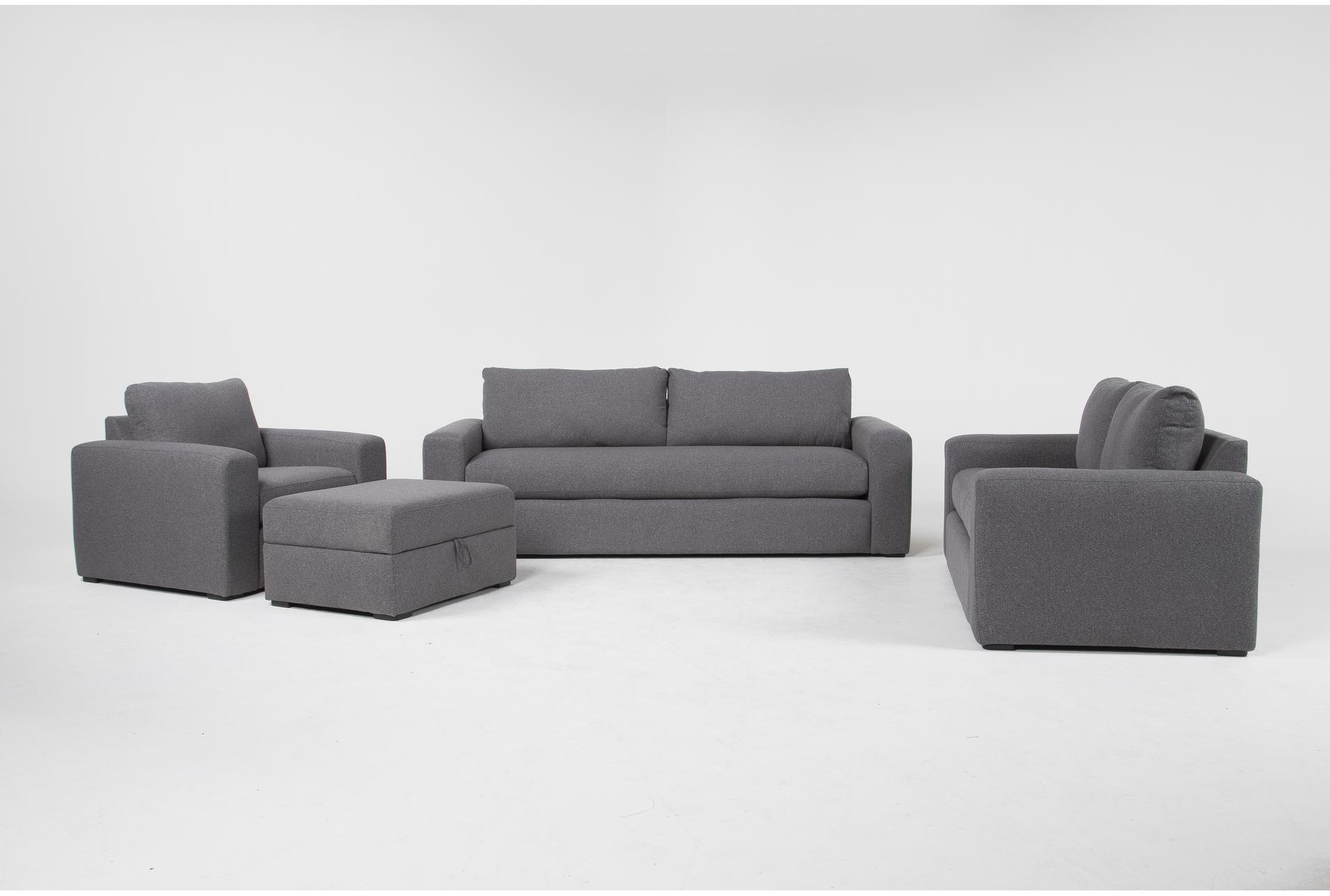 isabella ii charcoal fabric 4 piece 97" sofa|loveseat|chair|storage ottoman set 1 isabella ii charcoal fabric 4 piece 97" sofa|loveseat|chair|storage ottoman set