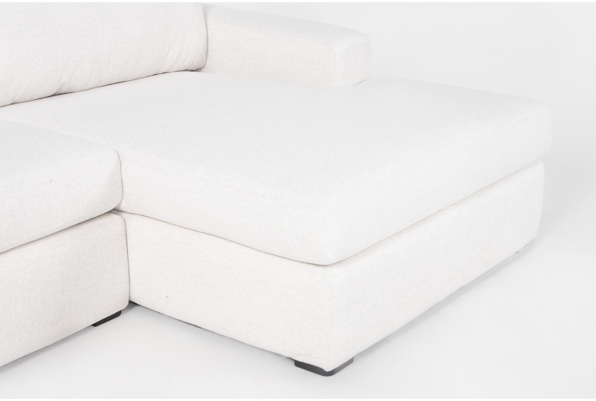 isabella ii cream beige 116" 2 piece sectional with right arm facing chaise | fabric | loose reversible back 9 isabella ii cream beige 116" 2 piece sectional with right arm facing chaise | fabric | loose reversible back