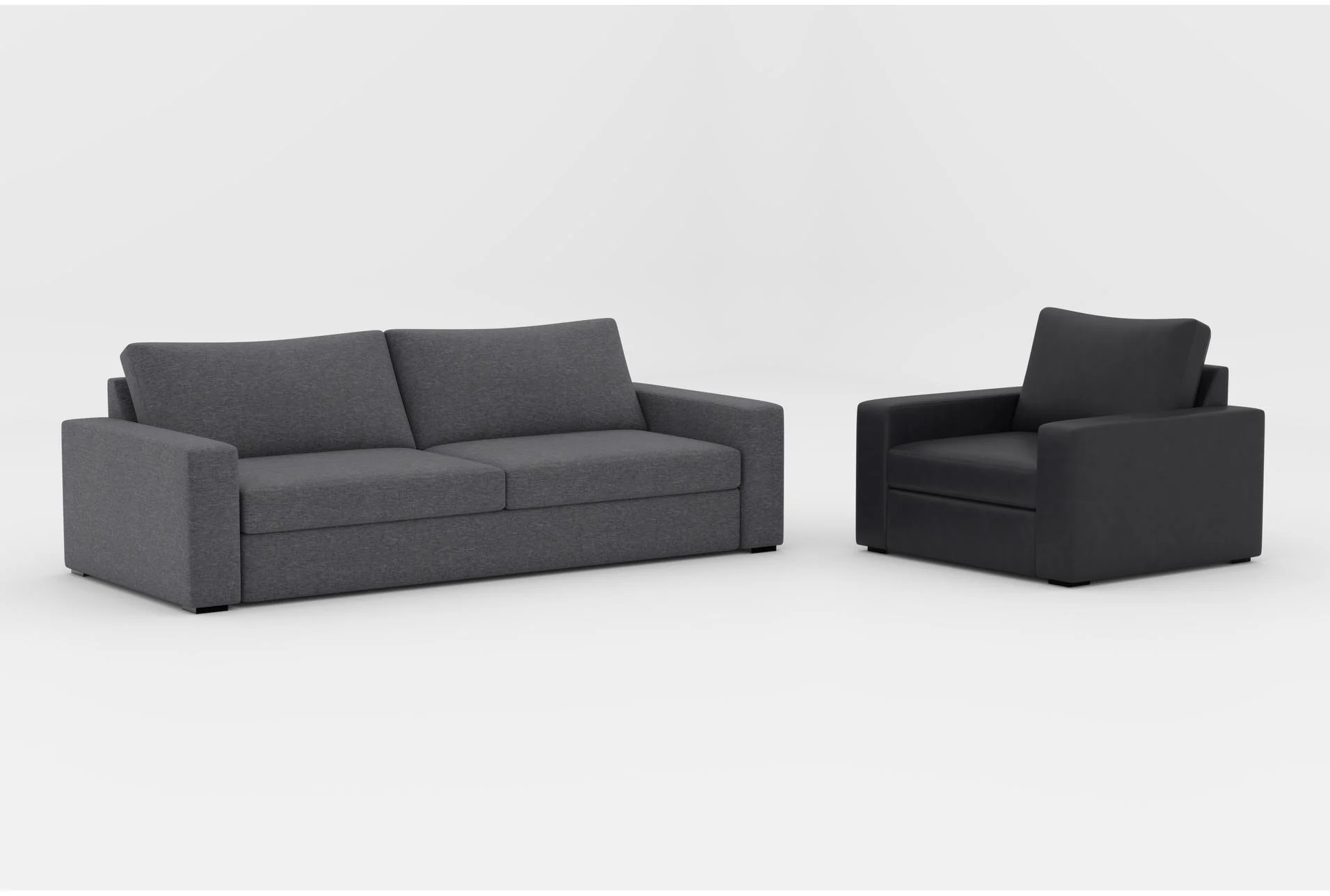araceli ii pewter grey fabric 95" queen memory foam sleeper sofa bed|araceli ii charcoal grey vegan faux leather oversized chair 1 araceli ii pewter grey fabric 95" queen memory foam sleeper sofa bed|araceli ii charcoal grey vegan faux leather oversized chair