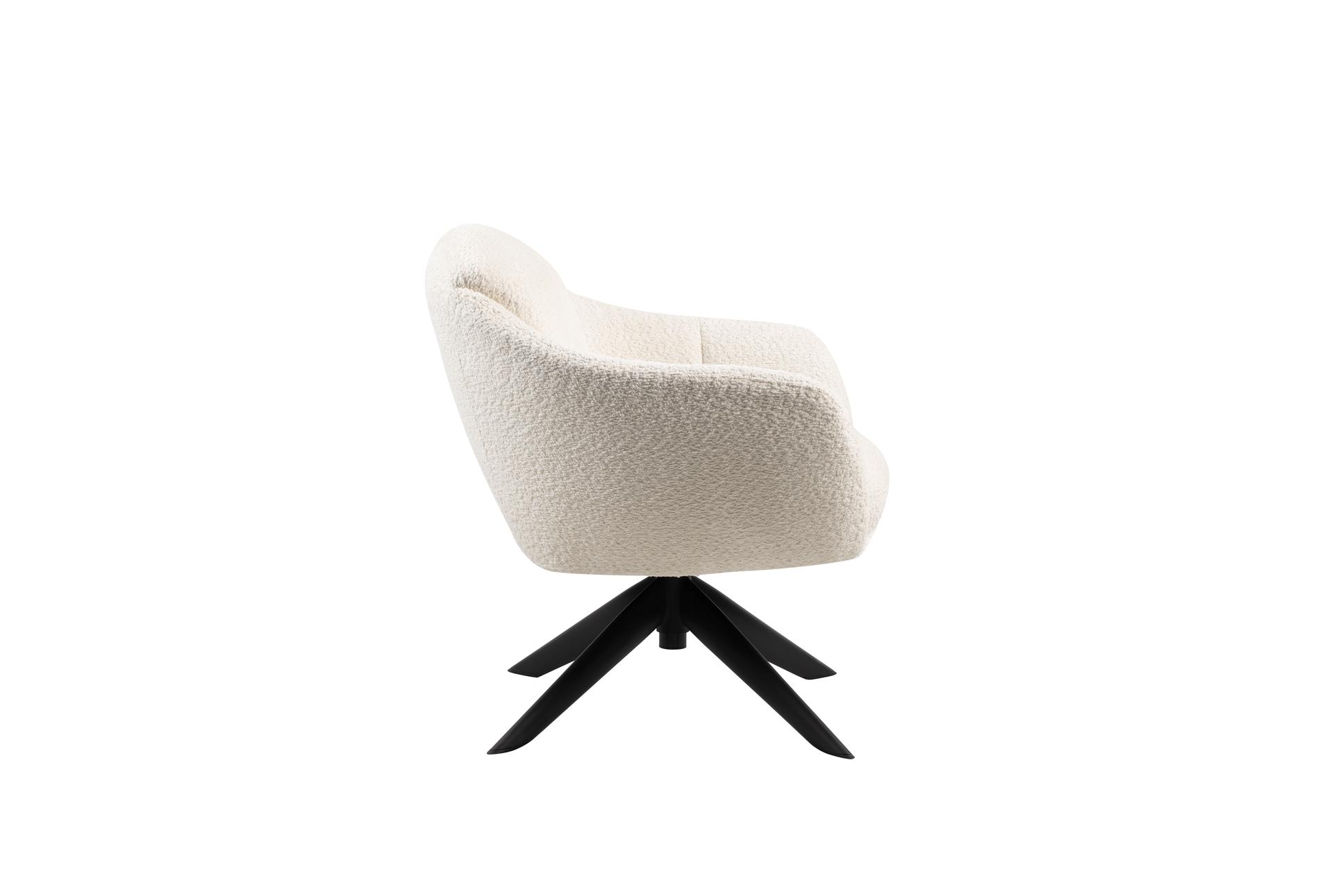 fleming ivory upholstered wood boucle swivel lounge chair | fabric | solid 12 fleming ivory upholstered wood boucle swivel lounge chair | fabric | solid