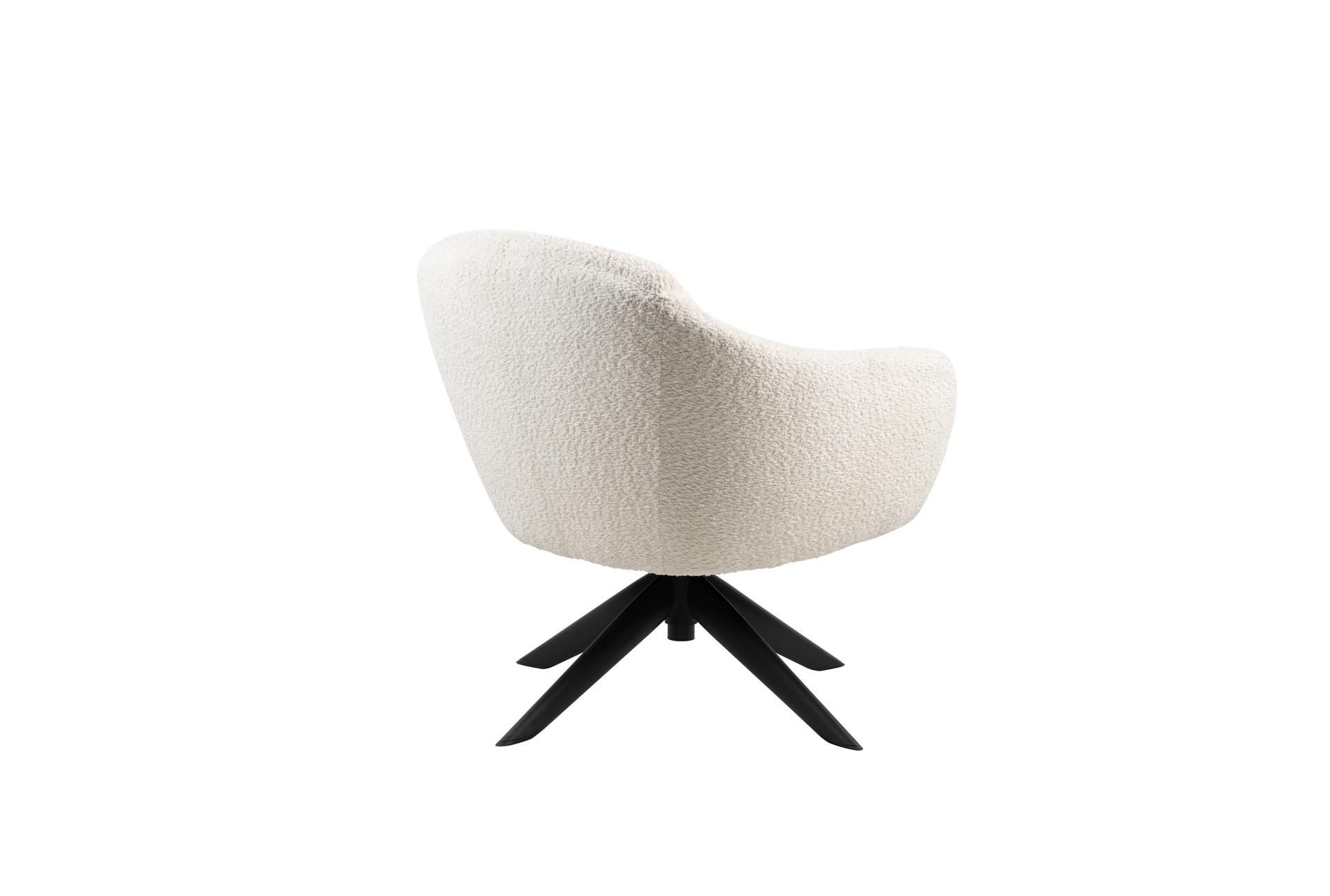 fleming ivory upholstered wood boucle swivel lounge chair | fabric | solid 13 fleming ivory upholstered wood boucle swivel lounge chair | fabric | solid