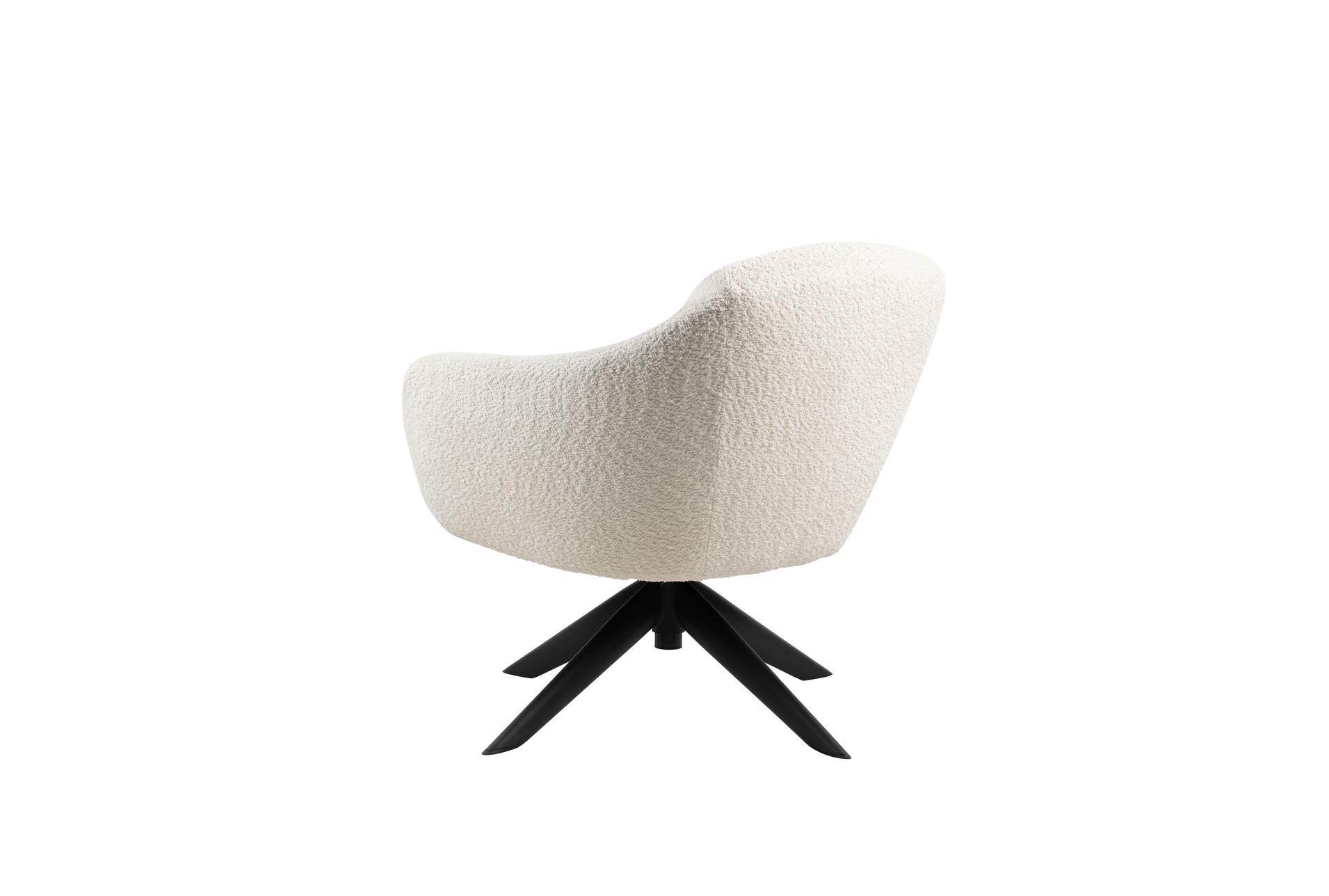 fleming ivory upholstered wood boucle swivel lounge chair | fabric | solid 14 fleming ivory upholstered wood boucle swivel lounge chair | fabric | solid