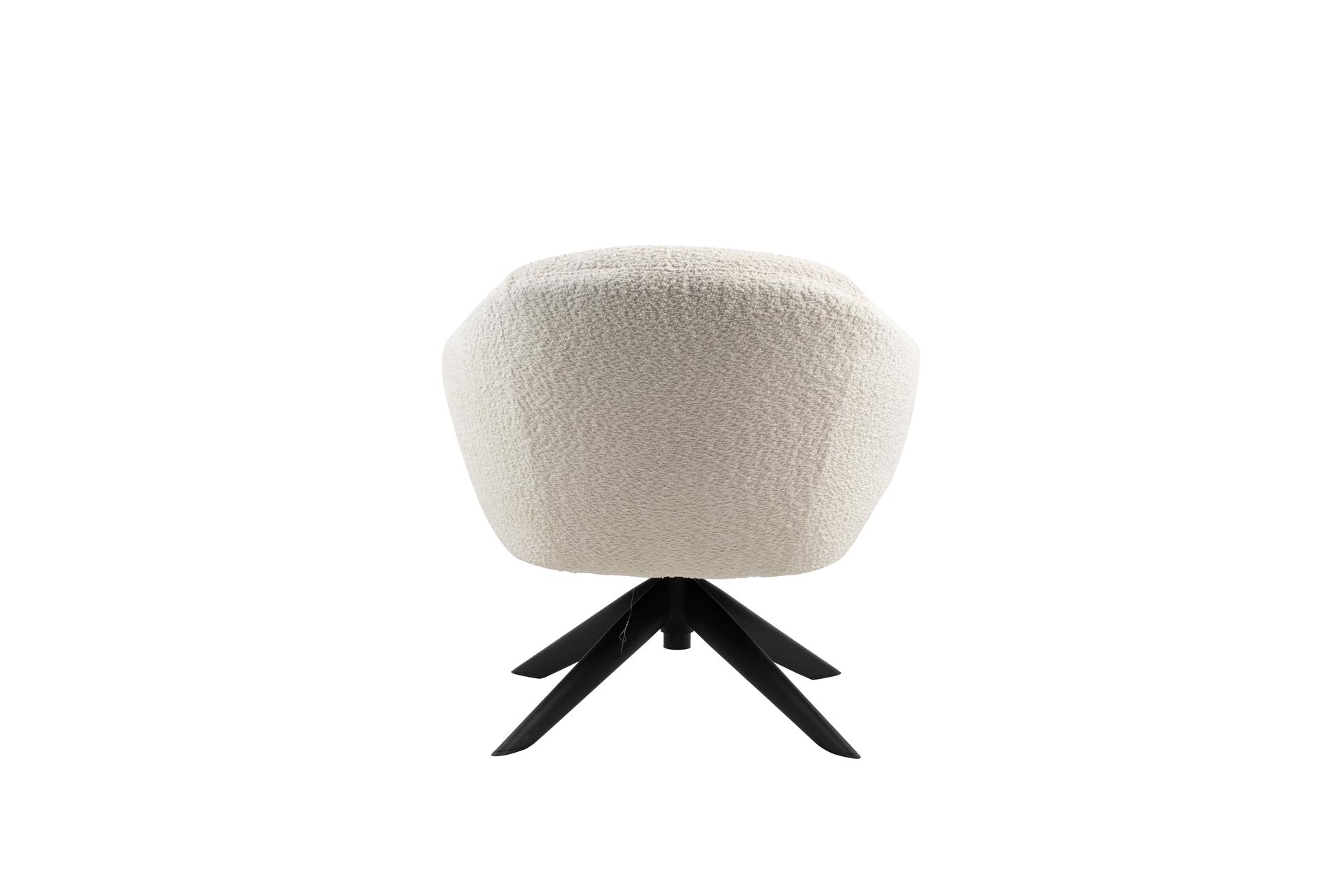 fleming ivory upholstered wood boucle swivel lounge chair | fabric | solid 15 fleming ivory upholstered wood boucle swivel lounge chair | fabric | solid