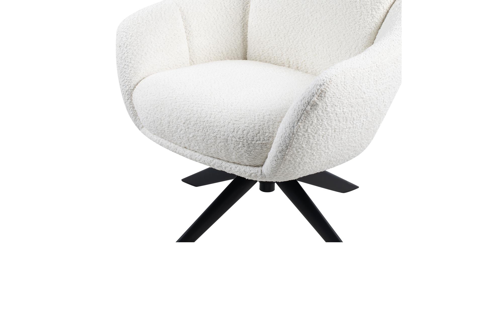 fleming ivory upholstered wood boucle swivel lounge chair | fabric | solid 17 fleming ivory upholstered wood boucle swivel lounge chair | fabric | solid