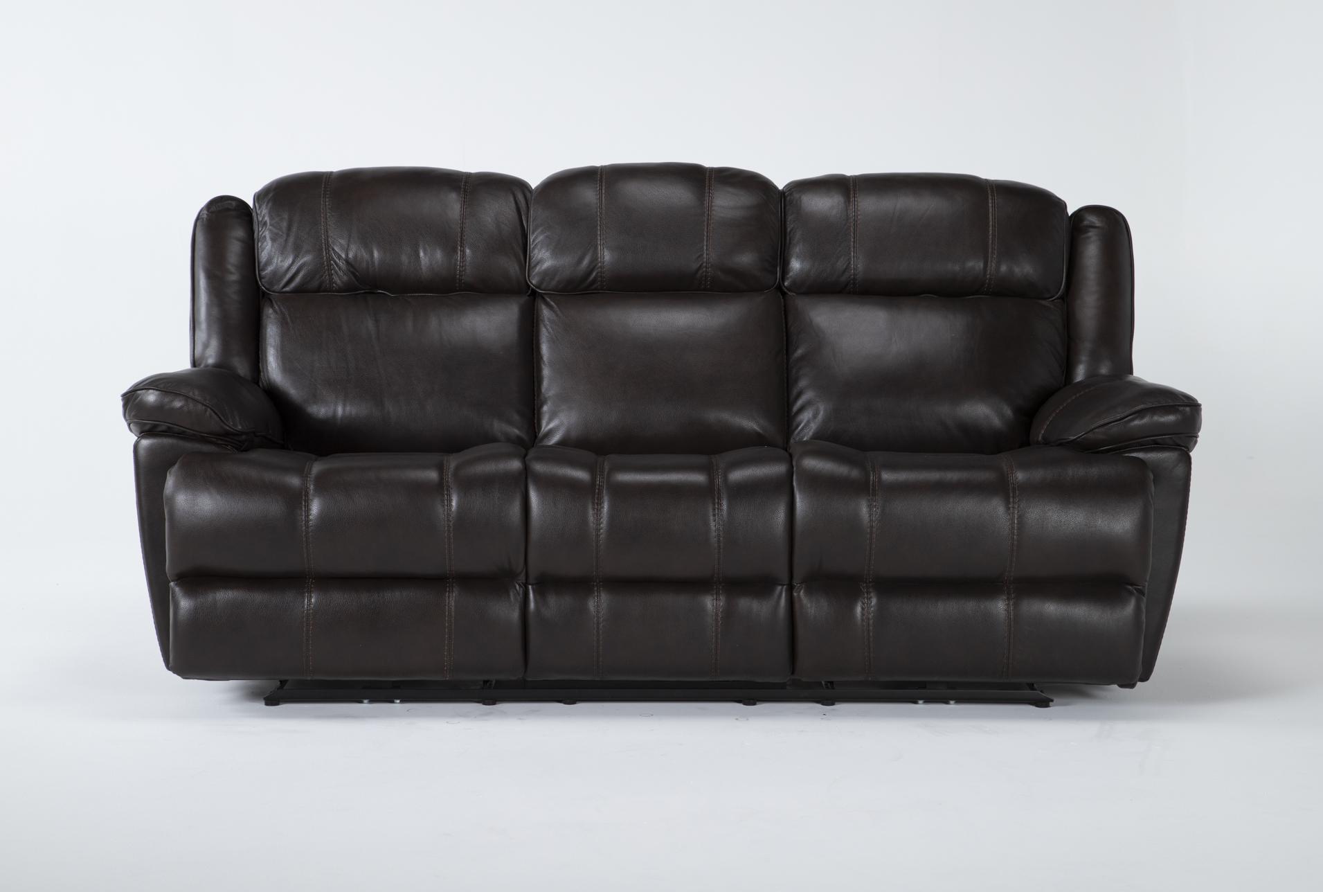 eckhart brown leather 86" power reclining sofa with power headrest & usb | adjustable headrests 1 eckhart brown leather 86" power reclining sofa with power headrest & usb | adjustable headrests