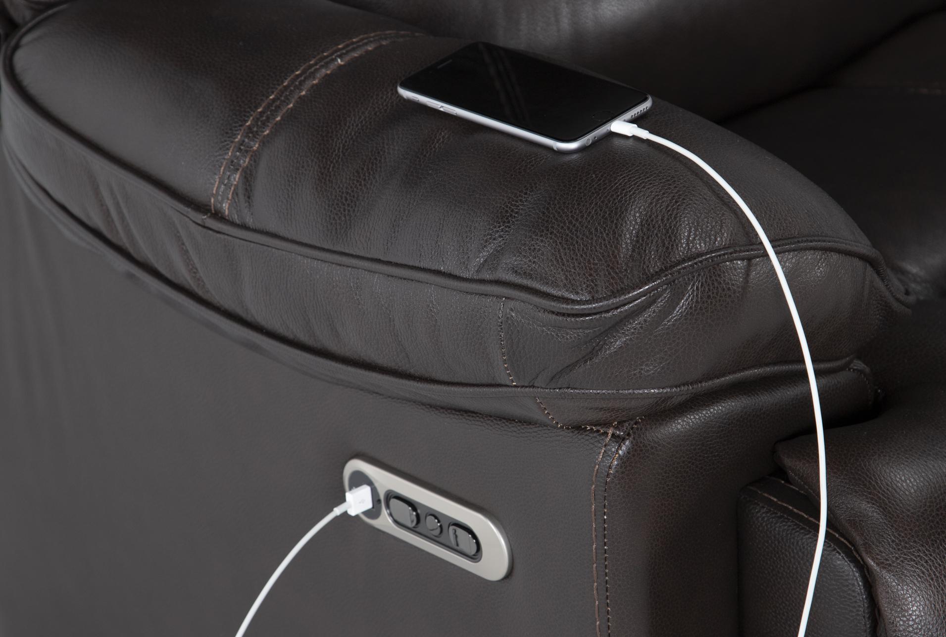 eckhart brown leather 86" power reclining sofa with power headrest & usb | adjustable headrests 16 eckhart brown leather 86" power reclining sofa with power headrest & usb | adjustable headrests