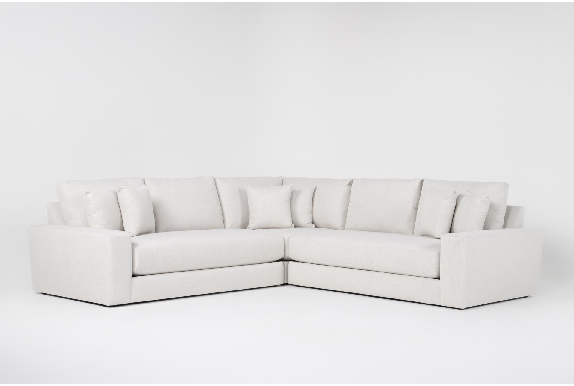 sawyer linen 124" fabric 3 piece l-shaped sectional 1 sawyer linen 124" fabric 3 piece l-shaped sectional