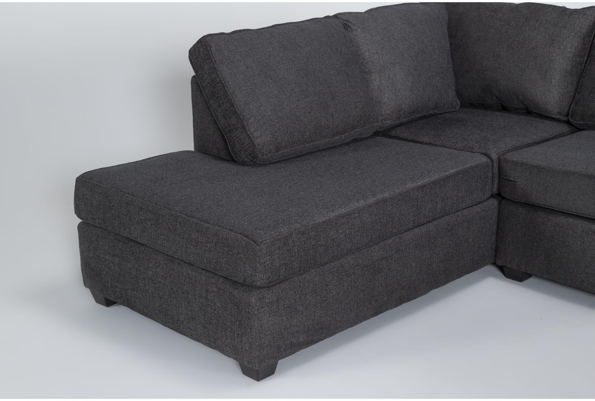 mathers slate grey fabric 125" 2 piece l-shaped sectional with right arm facing queen memory foam sleeper sofa bed left arm facing corner chaise & storage ottoman 12 mathers slate grey fabric 125" 2 piece l-shaped sectional with right arm facing queen memory foam sleeper sofa bed left arm facing corner chaise & storage ottoman