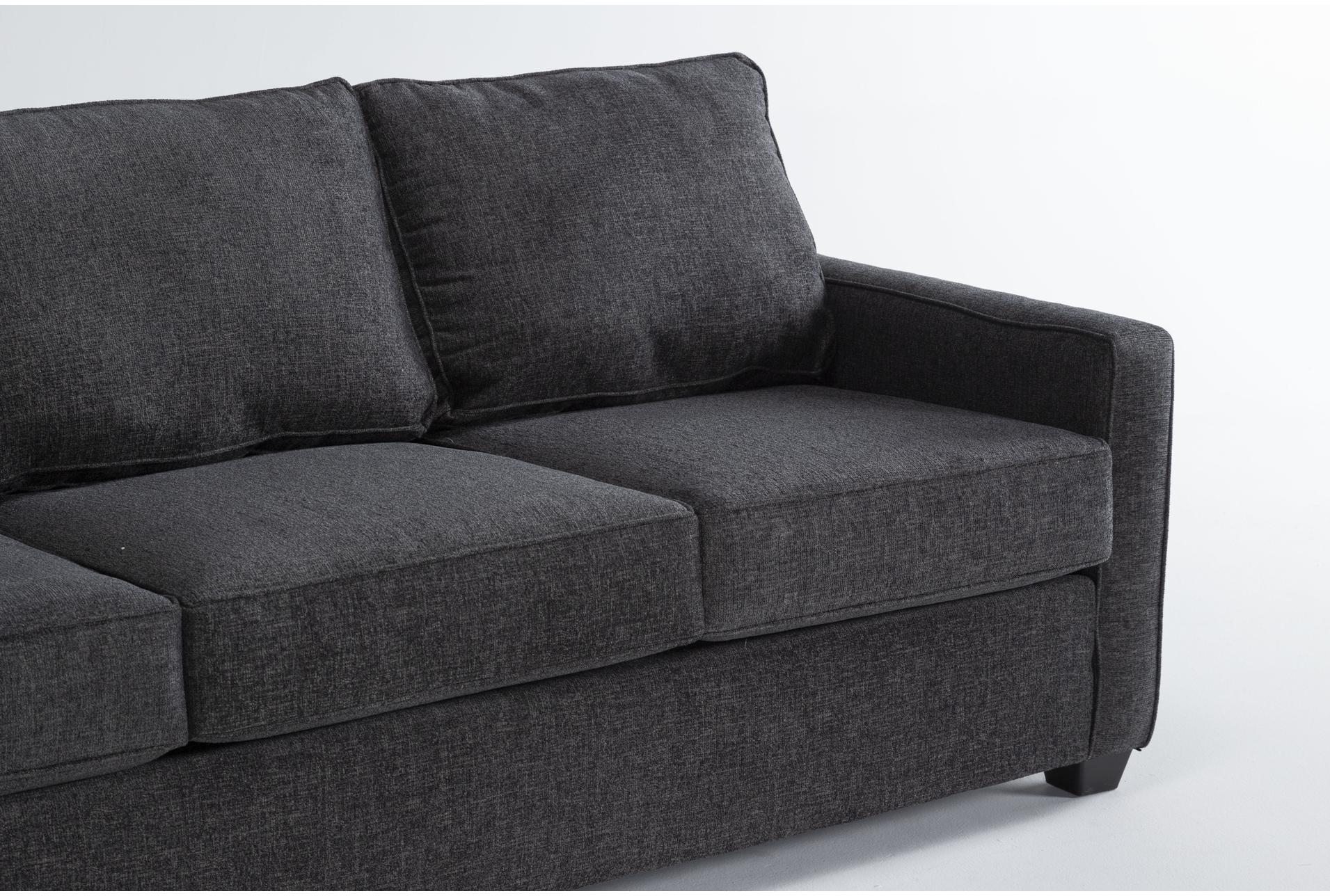 mathers slate grey fabric 125" 2 piece l-shaped sectional with right arm facing queen memory foam sleeper sofa bed left arm facing corner chaise & storage ottoman 13 mathers slate grey fabric 125" 2 piece l-shaped sectional with right arm facing queen memory foam sleeper sofa bed left arm facing corner chaise & storage ottoman