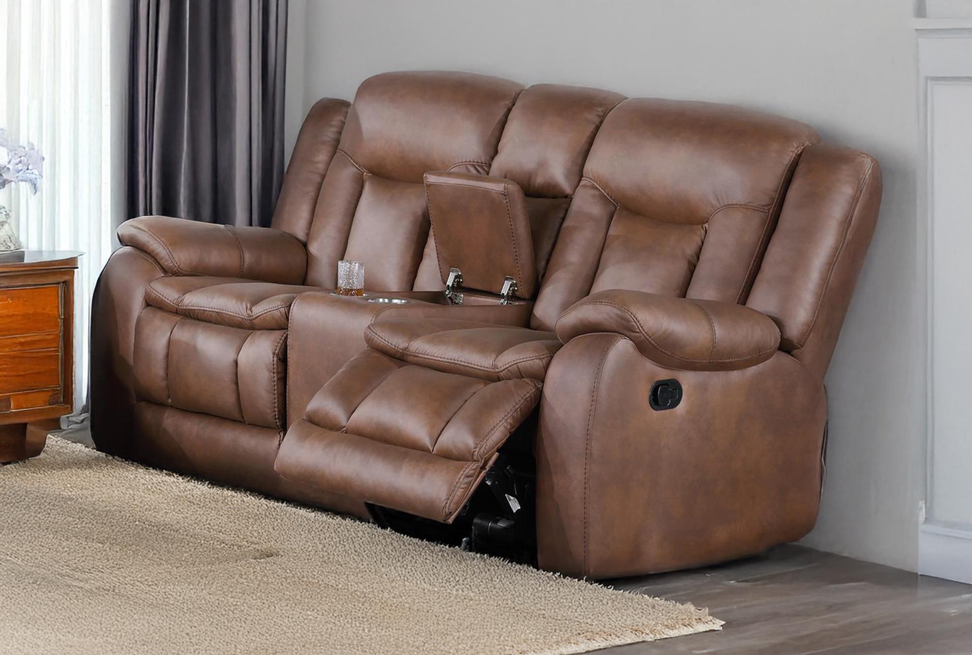 alaya brown loveseat with console 1 alaya brown loveseat with console