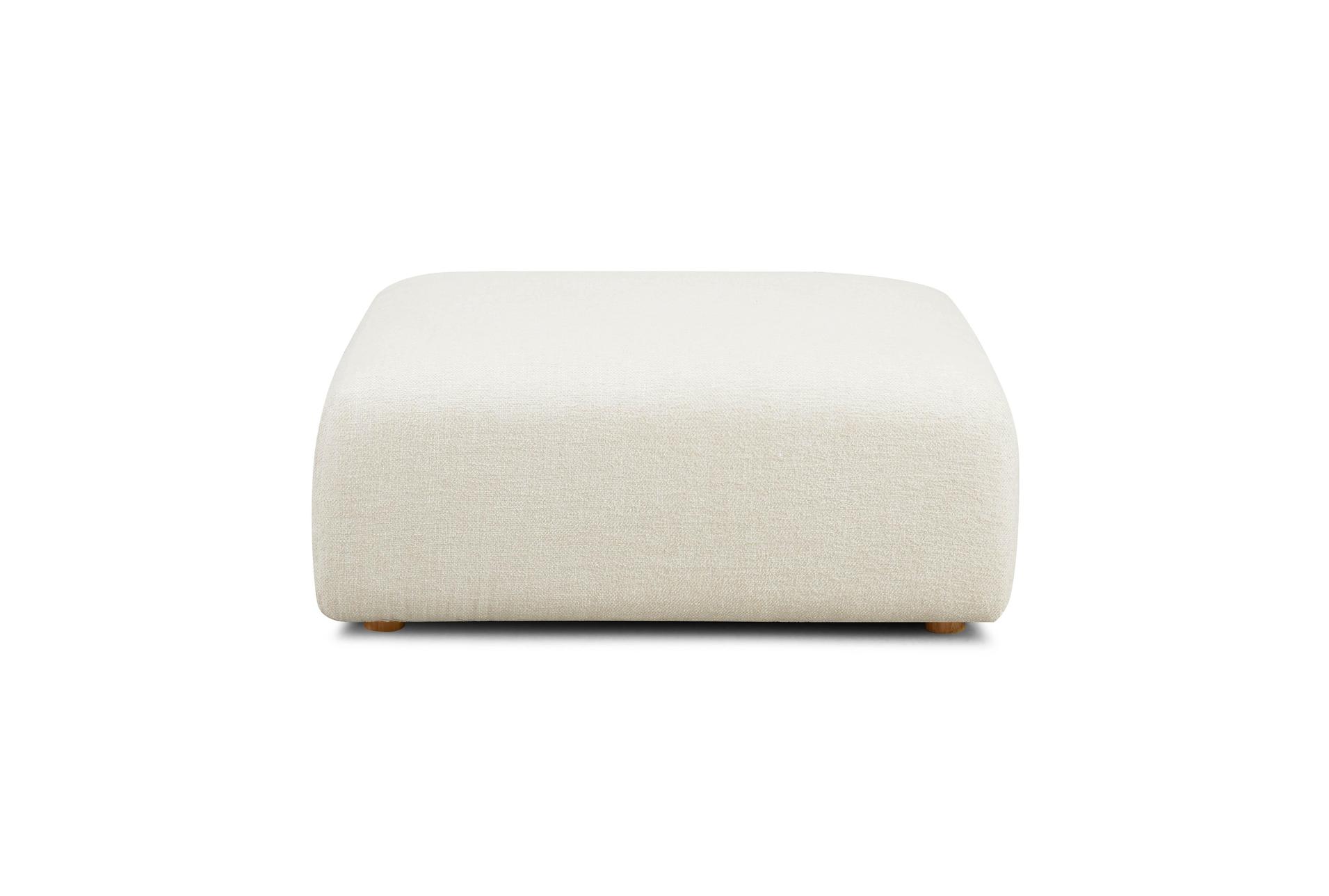 hangover cream heavy textured fabric ottoman | square 6 hangover cream heavy textured fabric ottoman | square