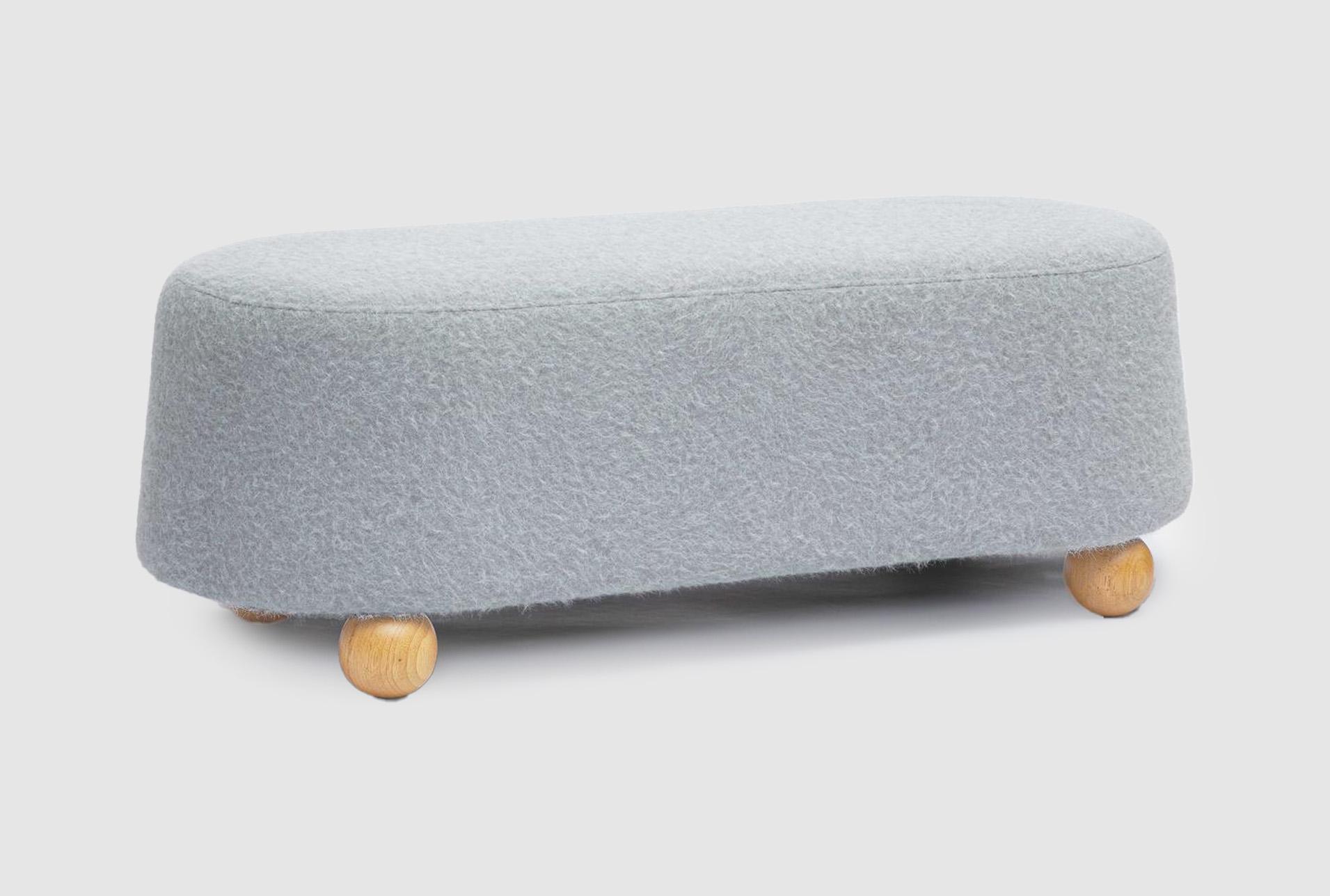 jaine stone grey loose mohair large ottoman | oval 1 jaine stone grey loose mohair large ottoman | oval