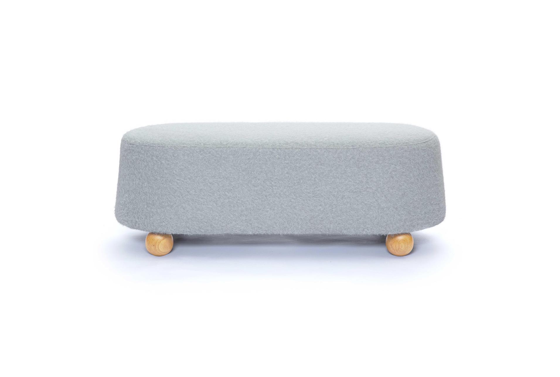 jaine stone grey loose mohair large ottoman | oval 8 jaine stone grey loose mohair large ottoman | oval