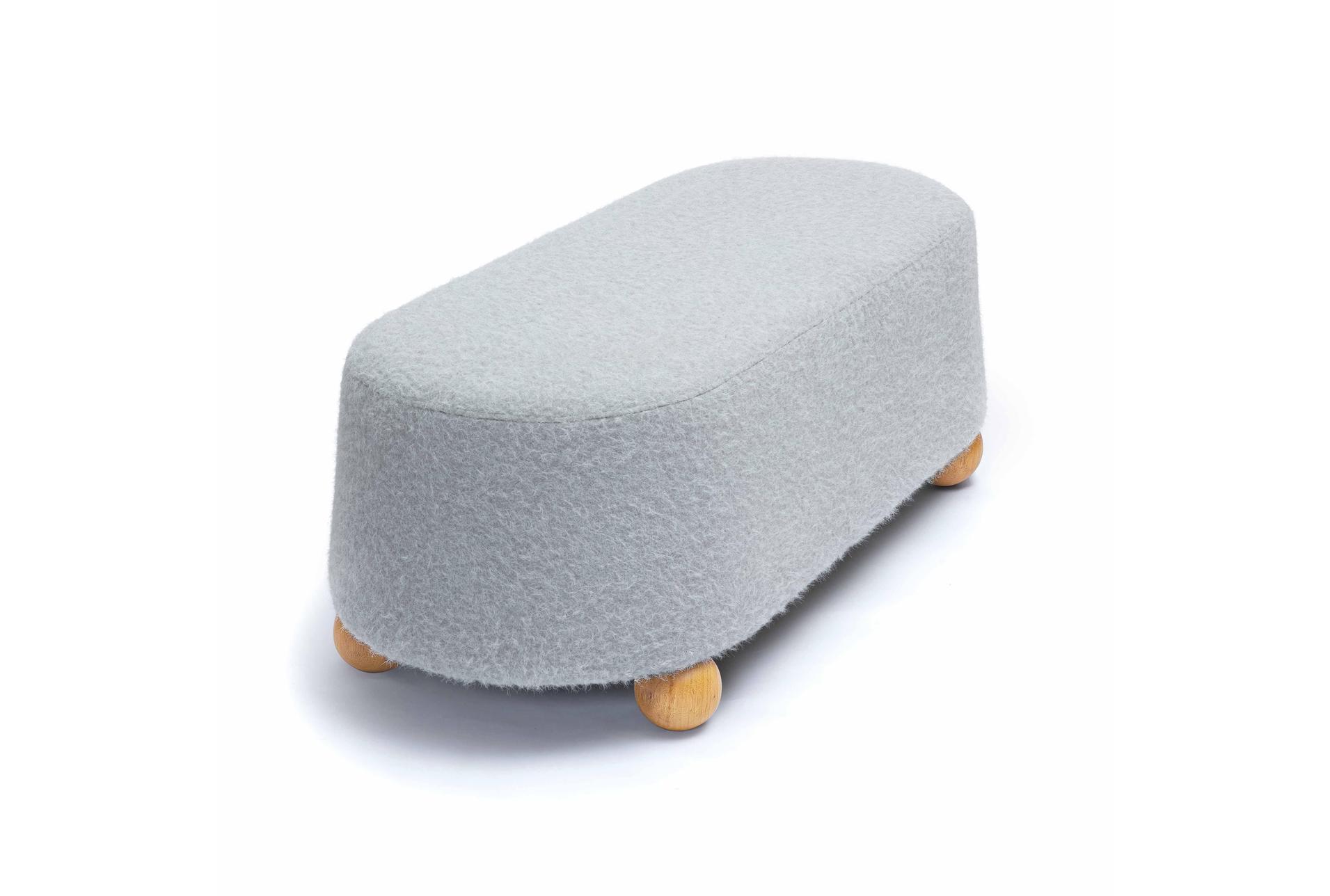 jaine stone grey loose mohair large ottoman | oval 9 jaine stone grey loose mohair large ottoman | oval