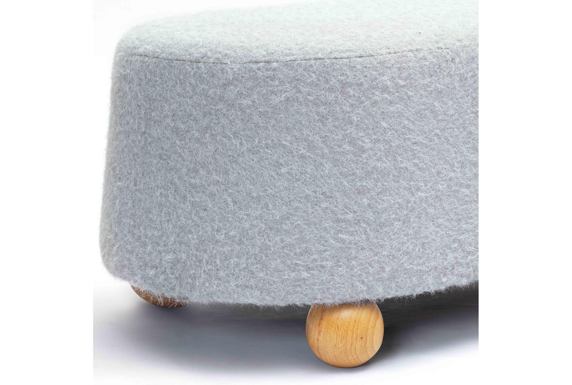 jaine stone grey loose mohair large ottoman | oval 10 jaine stone grey loose mohair large ottoman | oval
