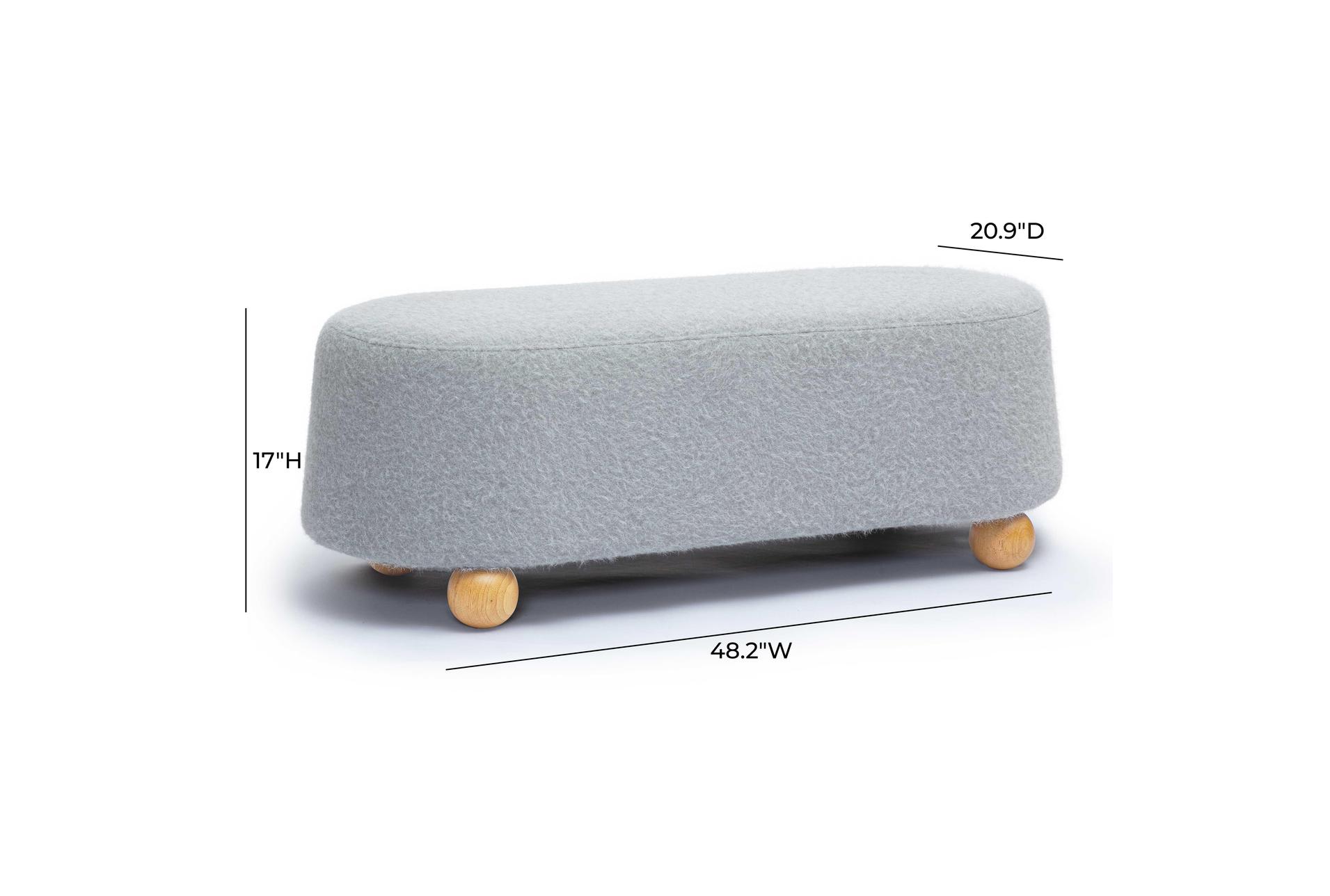 jaine stone grey loose mohair large ottoman | oval 11 jaine stone grey loose mohair large ottoman | oval