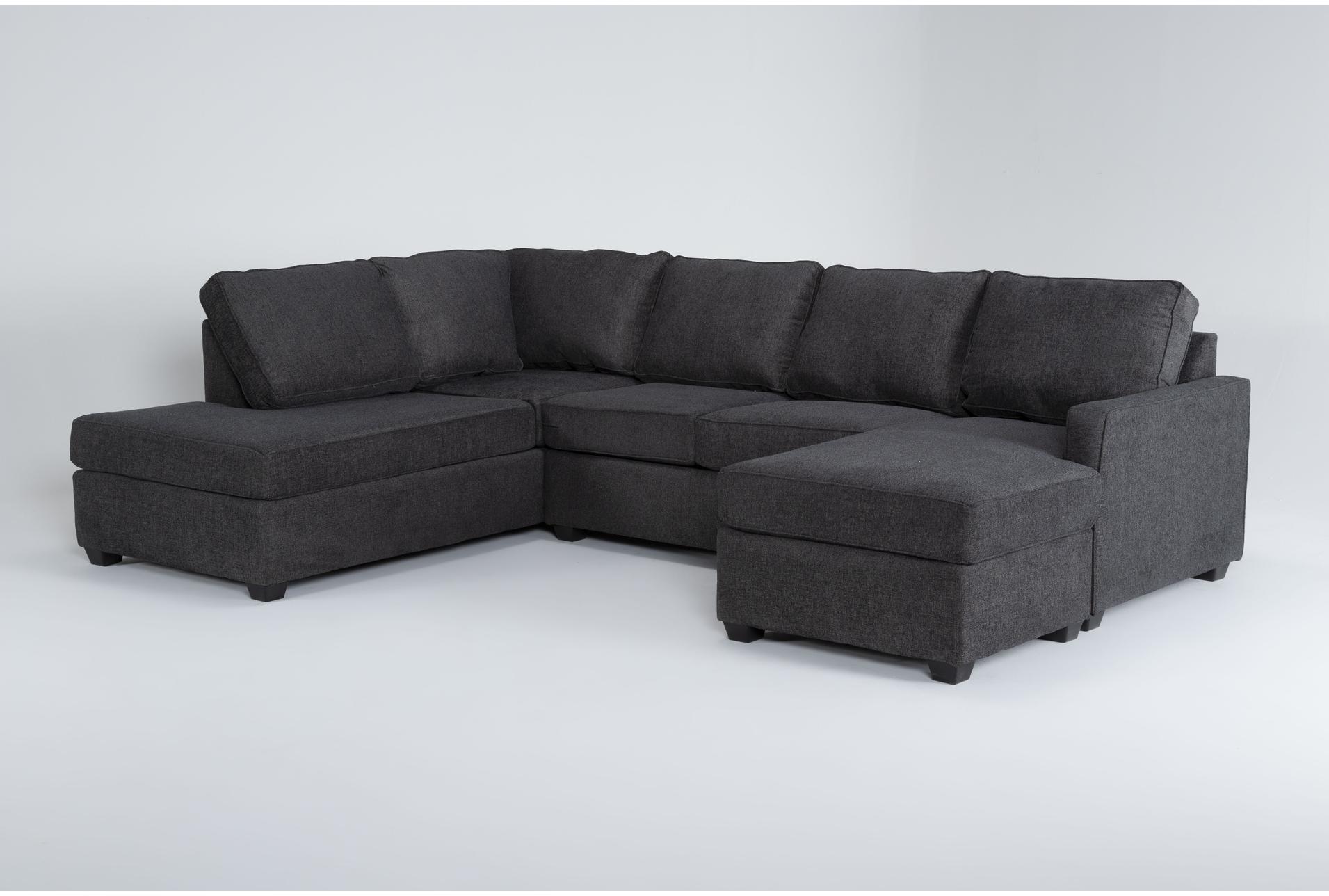 mathers slate grey fabric 125" 2 piece u-shaped sectional with right arm facing queen memory foam sleeper sofa bed chaise & left arm facing corner chaise 1 mathers slate grey fabric 125" 2 piece u-shaped sectional with right arm facing queen memory foam sleeper sofa bed chaise & left arm facing corner chaise
