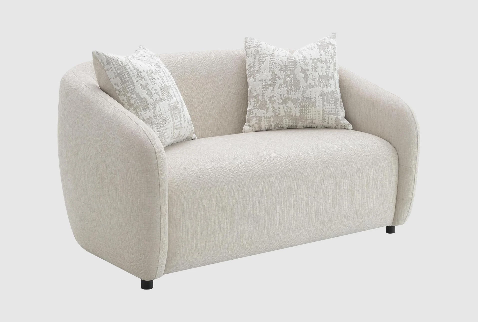 sydne beige linen loveseat with 3 pillows 1 sydne beige linen loveseat with 3 pillows