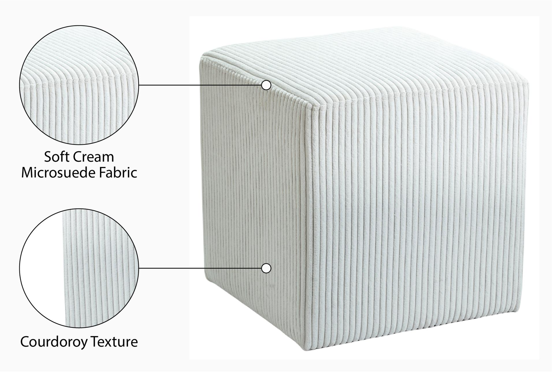 roy cream microsuede fabric rectangle upholstered ottoman/stool 17 roy cream microsuede fabric rectangle upholstered ottoman/stool