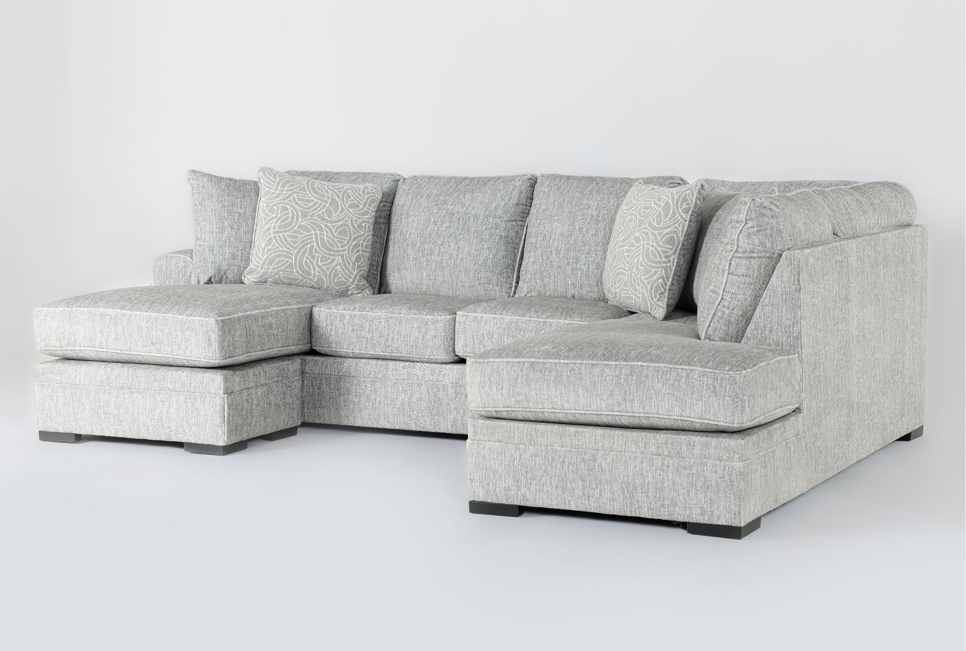 kylie light grey 2 piece dual chaise sectional with left arm facing sofa chaise & right arm facing corner chaise | fabric 1 kylie light grey 2 piece dual chaise sectional with left arm facing sofa chaise & right arm facing corner chaise | fabric