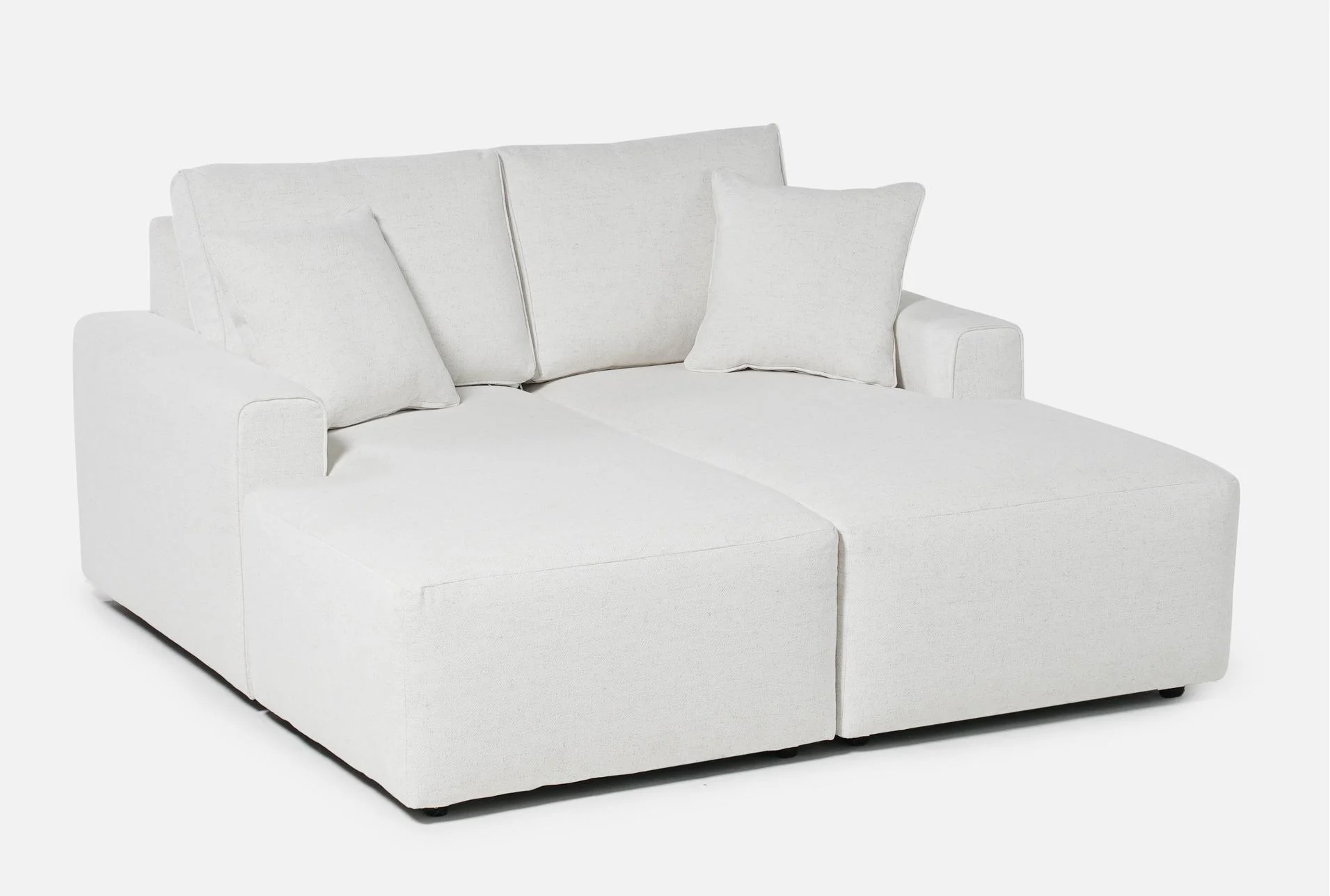 holland cream white performance fabric 68" modular flexsteel double chaise 1 holland cream white performance fabric 68" modular flexsteel double chaise