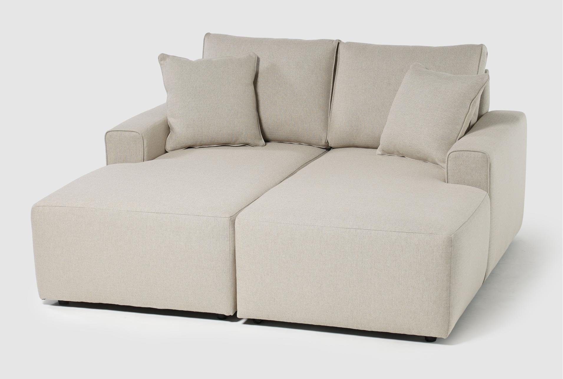 holland sand beige performance fabric 68" modular flexsteel double chaise 1 holland sand beige performance fabric 68" modular flexsteel double chaise