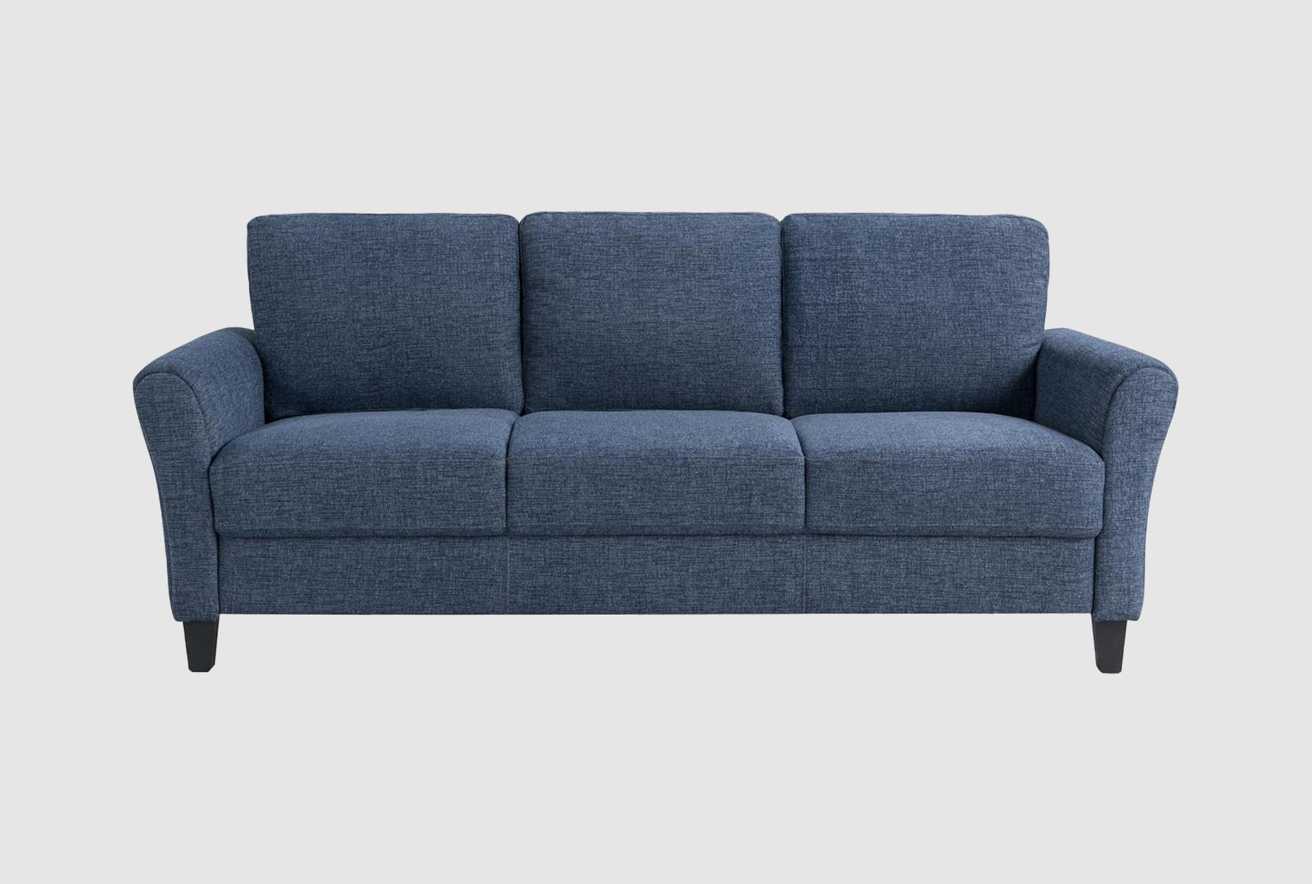 westin blue fabric 80" microfiber sofa 1 westin blue fabric 80" microfiber sofa