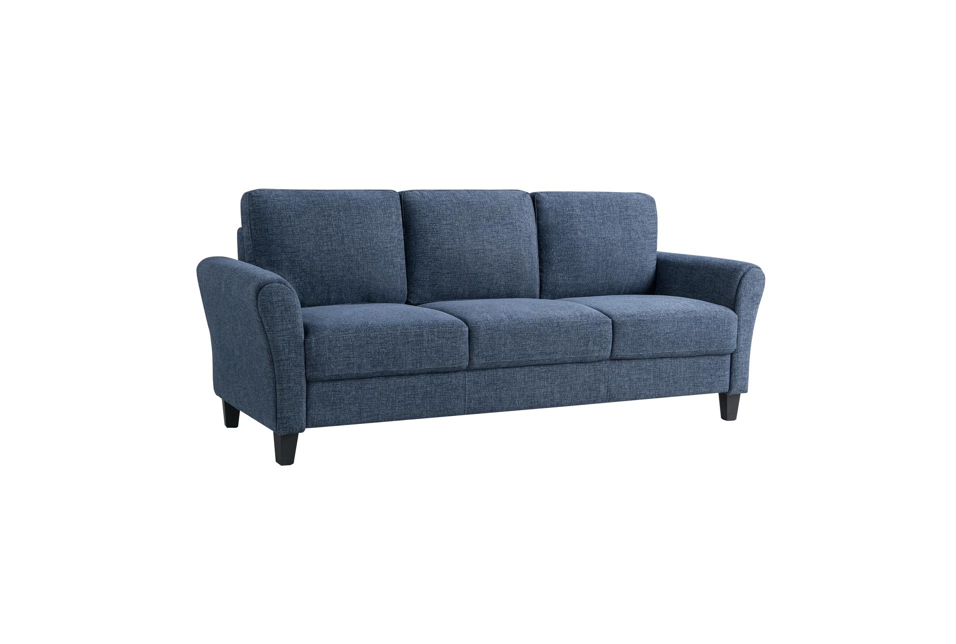 westin blue fabric 80" microfiber sofa 11 westin blue fabric 80" microfiber sofa