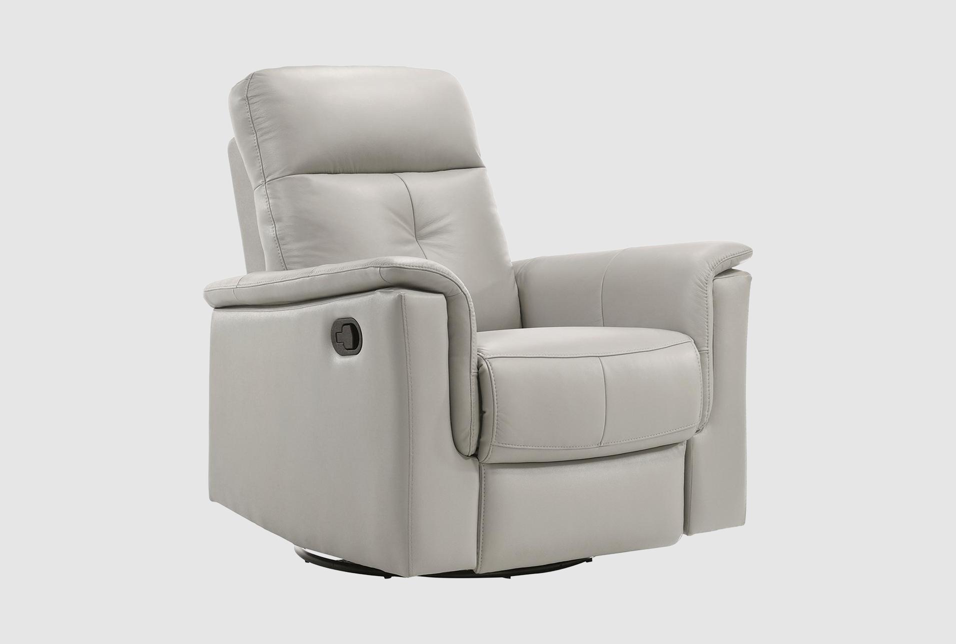 croydon silver grey nursery 36" leather manual swivel glider recliner | exterior pull | rocker 1 croydon silver grey nursery 36" leather manual swivel glider recliner | exterior pull | rocker