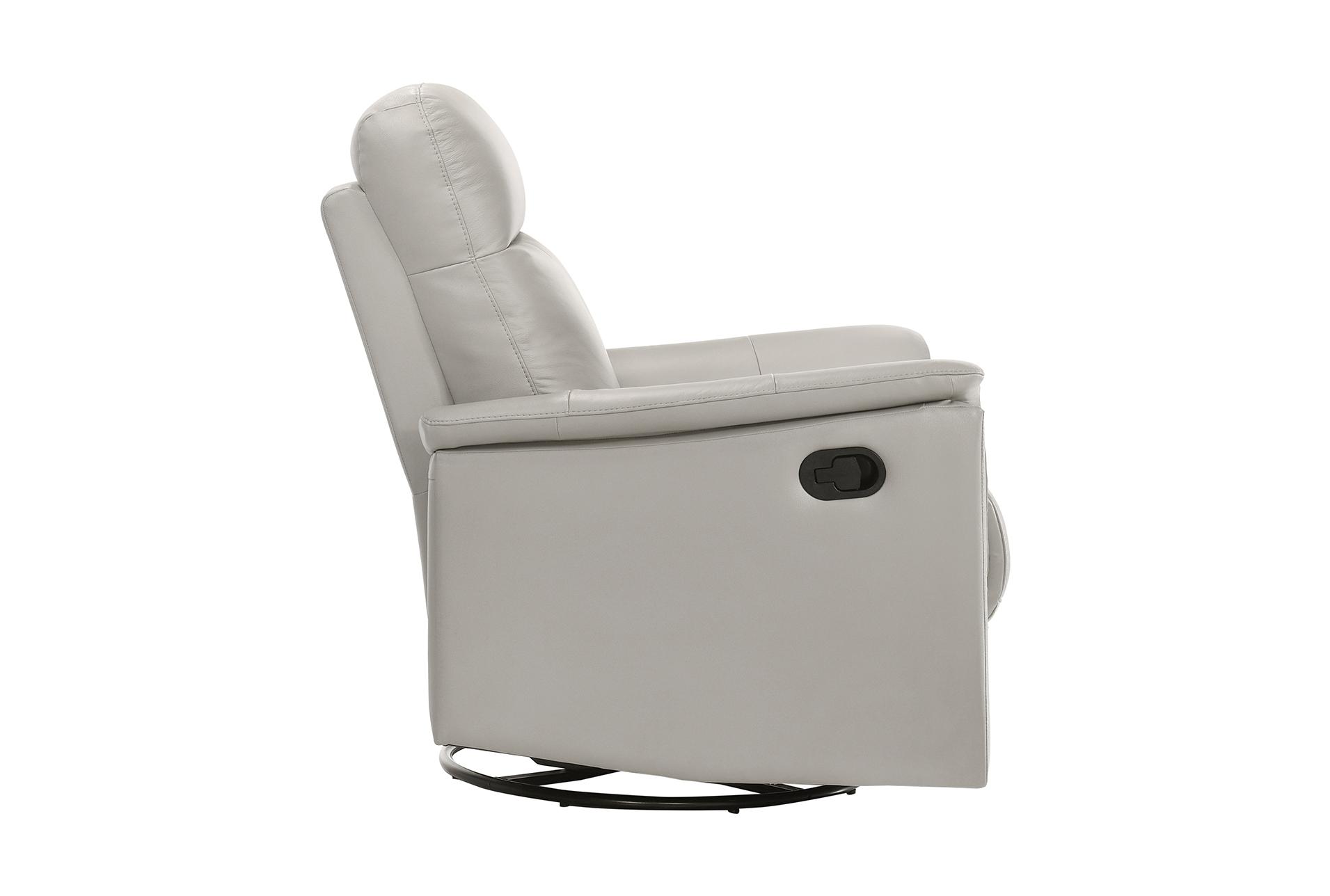 croydon silver grey nursery 36" leather manual swivel glider recliner | exterior pull | rocker 11 croydon silver grey nursery 36" leather manual swivel glider recliner | exterior pull | rocker